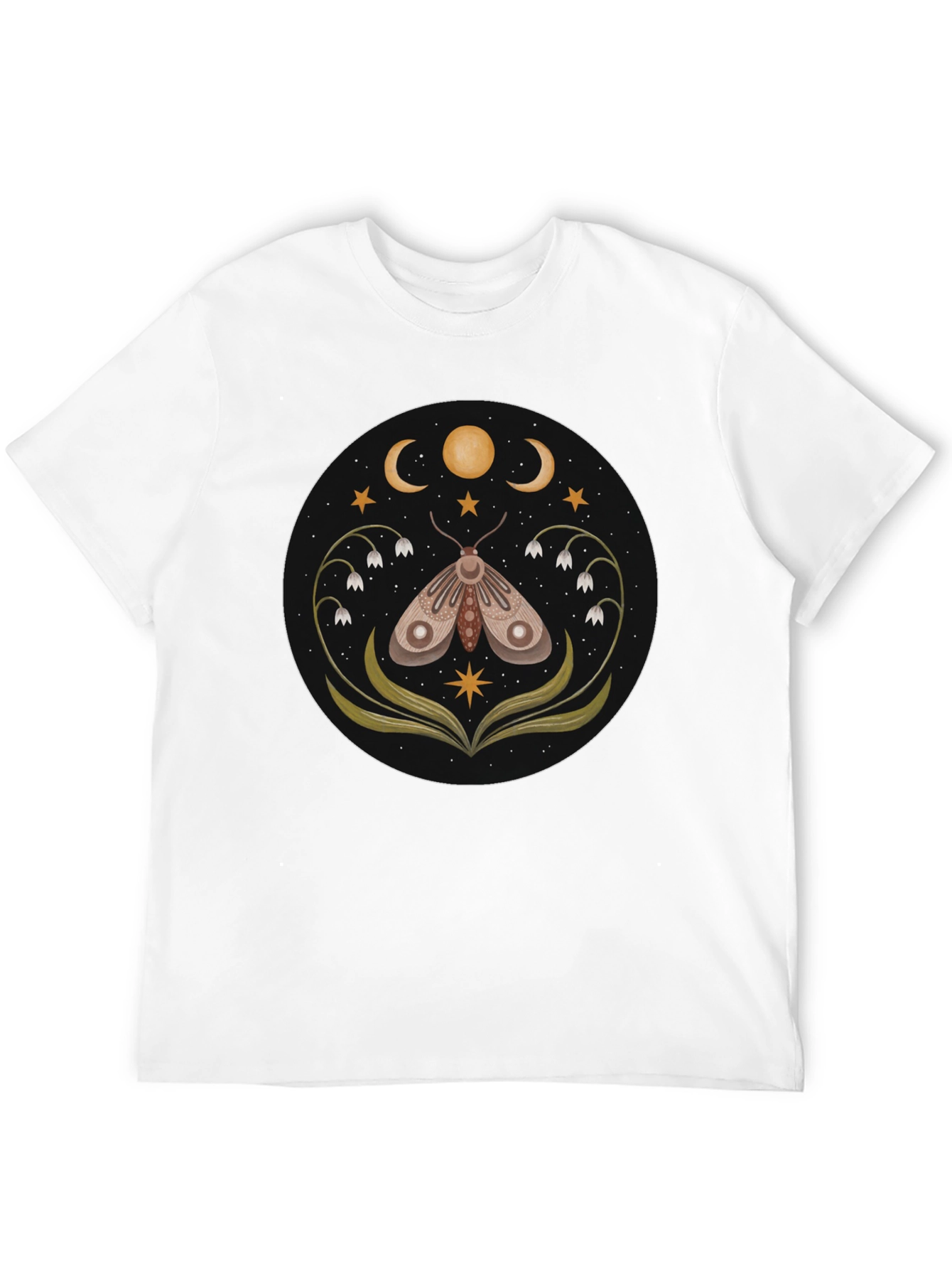 Moth Moon T-Shirt - Black