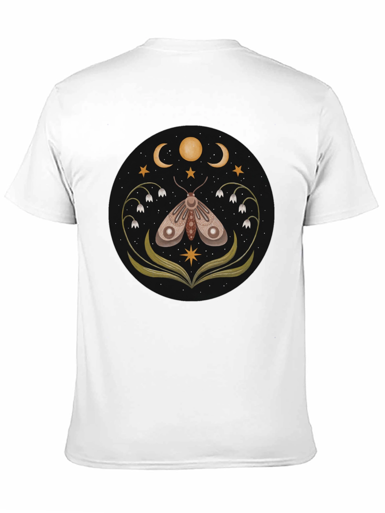 Moth Moon T-Shirt - Black