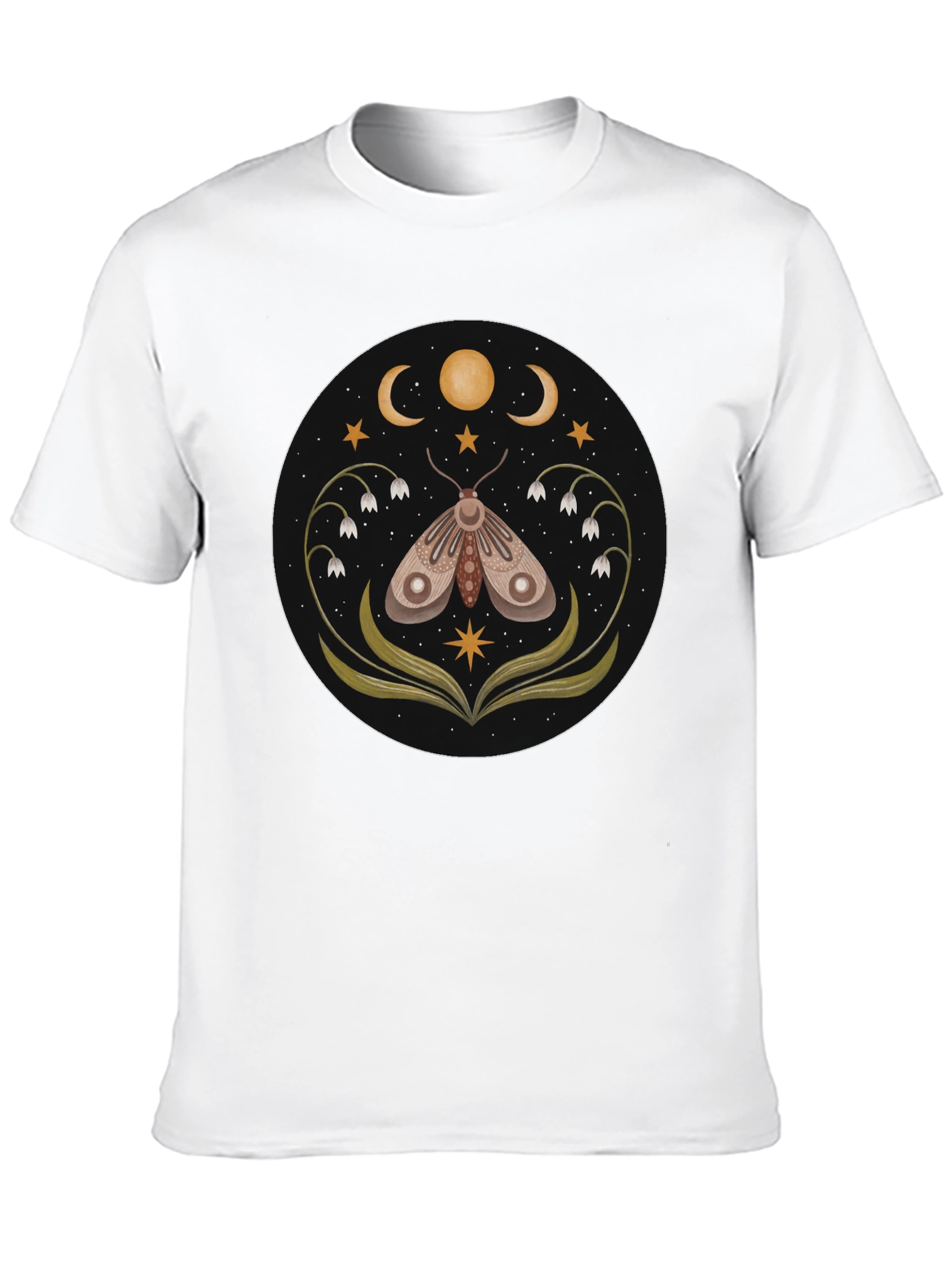 Moth Moon T-Shirt - Black