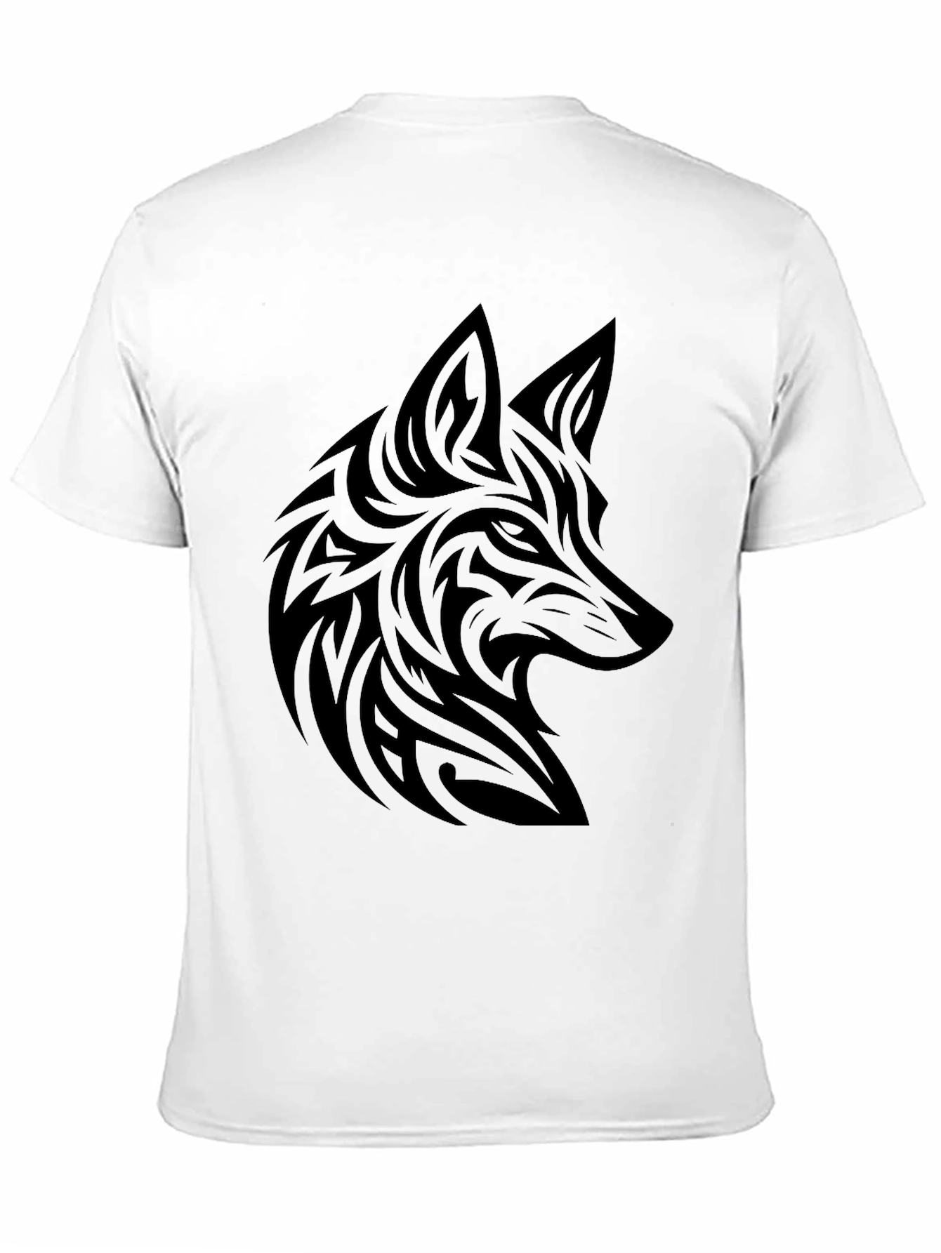 Tribal Fox Graphic Black T-Shirt