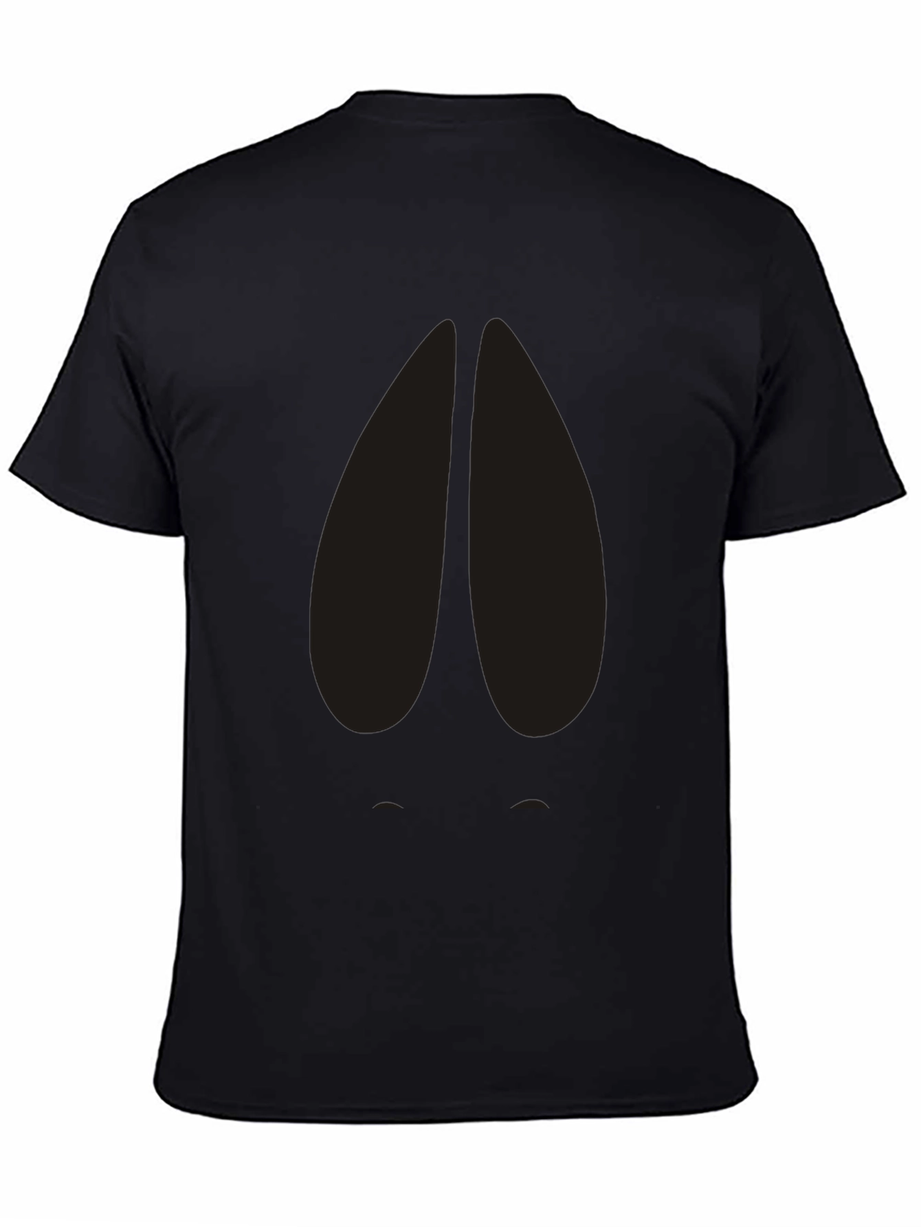 Cool Deer Hoof Print Black T-Shirt