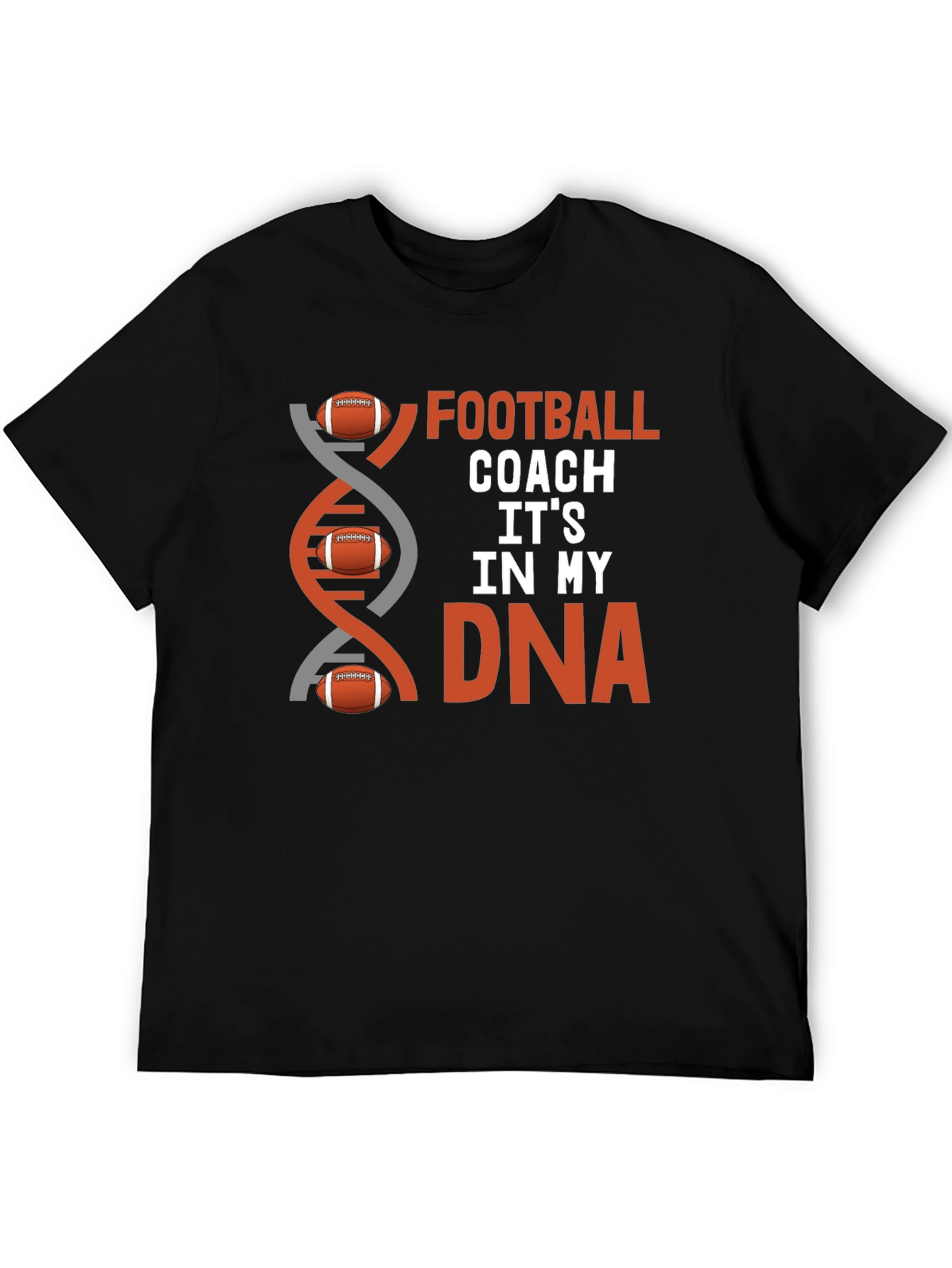 Football Coach DNA T-Shirt - Gridiron Passion