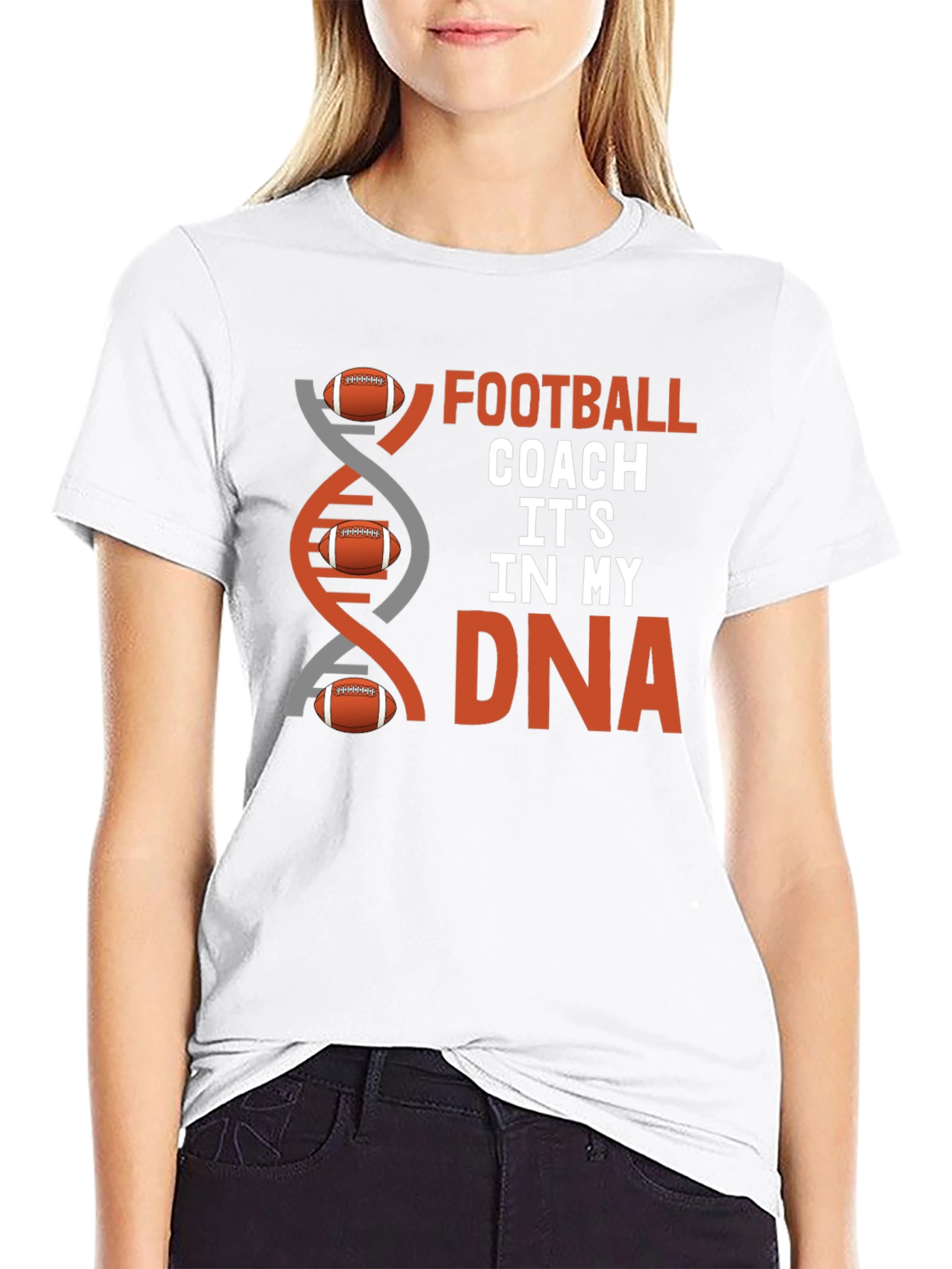 Football Coach DNA T-Shirt - Gridiron Passion