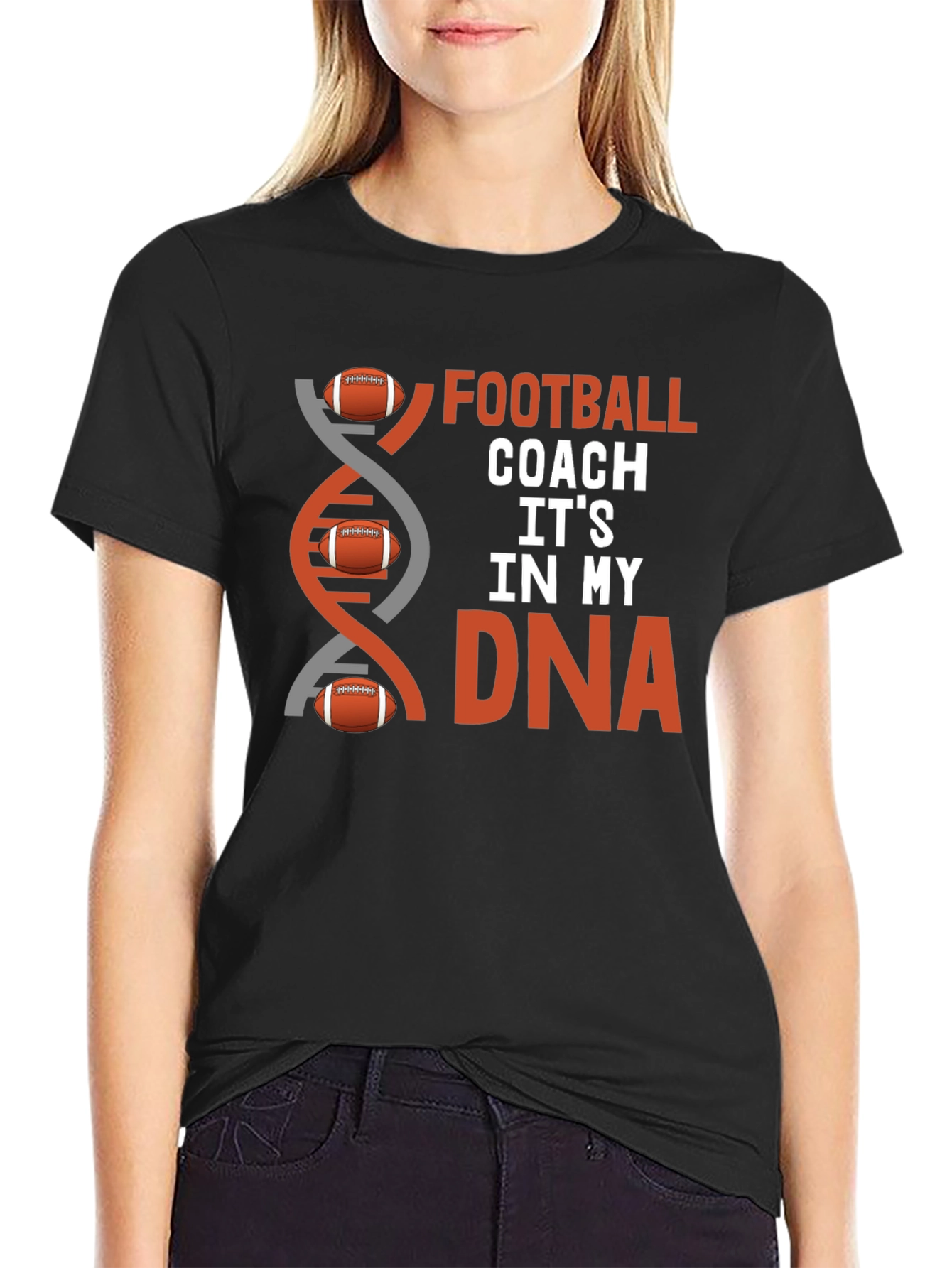 Football Coach DNA T-Shirt - Gridiron Passion