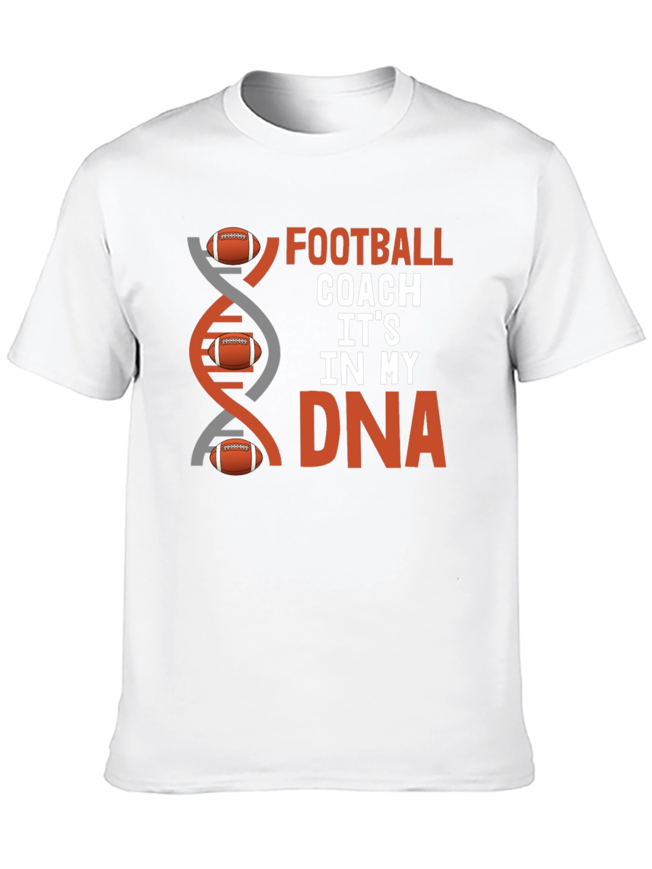 Football Coach DNA T-Shirt - Gridiron Passion