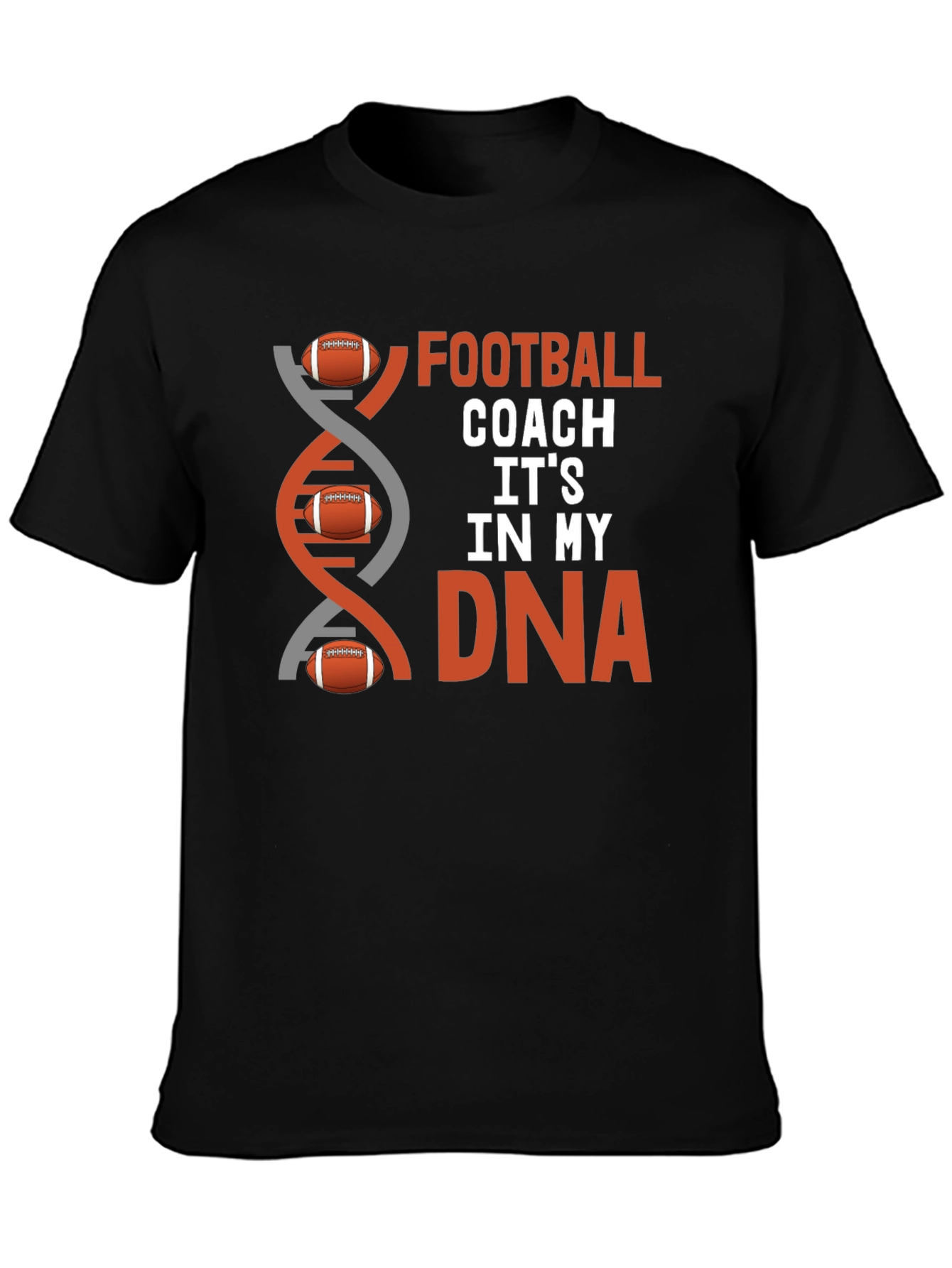 Football Coach DNA T-Shirt - Gridiron Passion