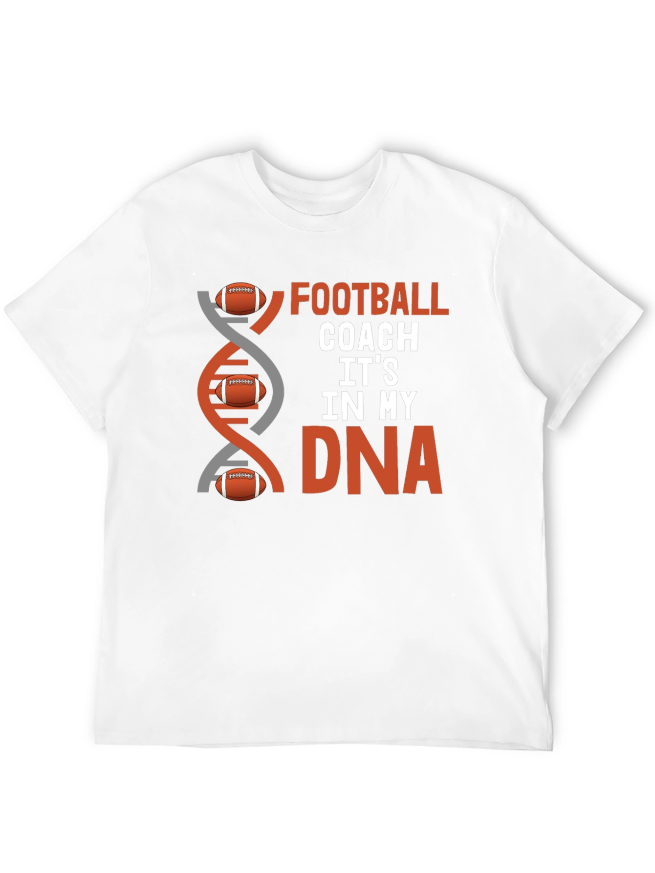 Football Coach DNA T-Shirt - Gridiron Passion