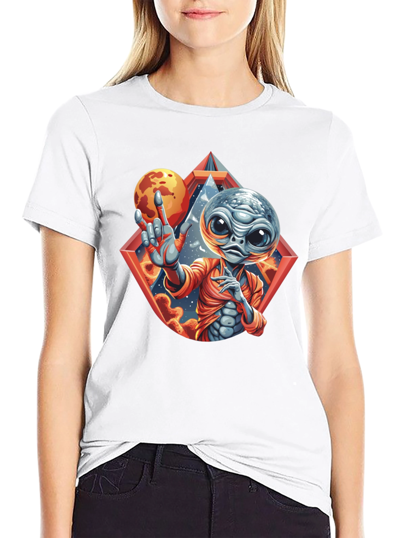 Alien Graphic Tee - Outer Space Design