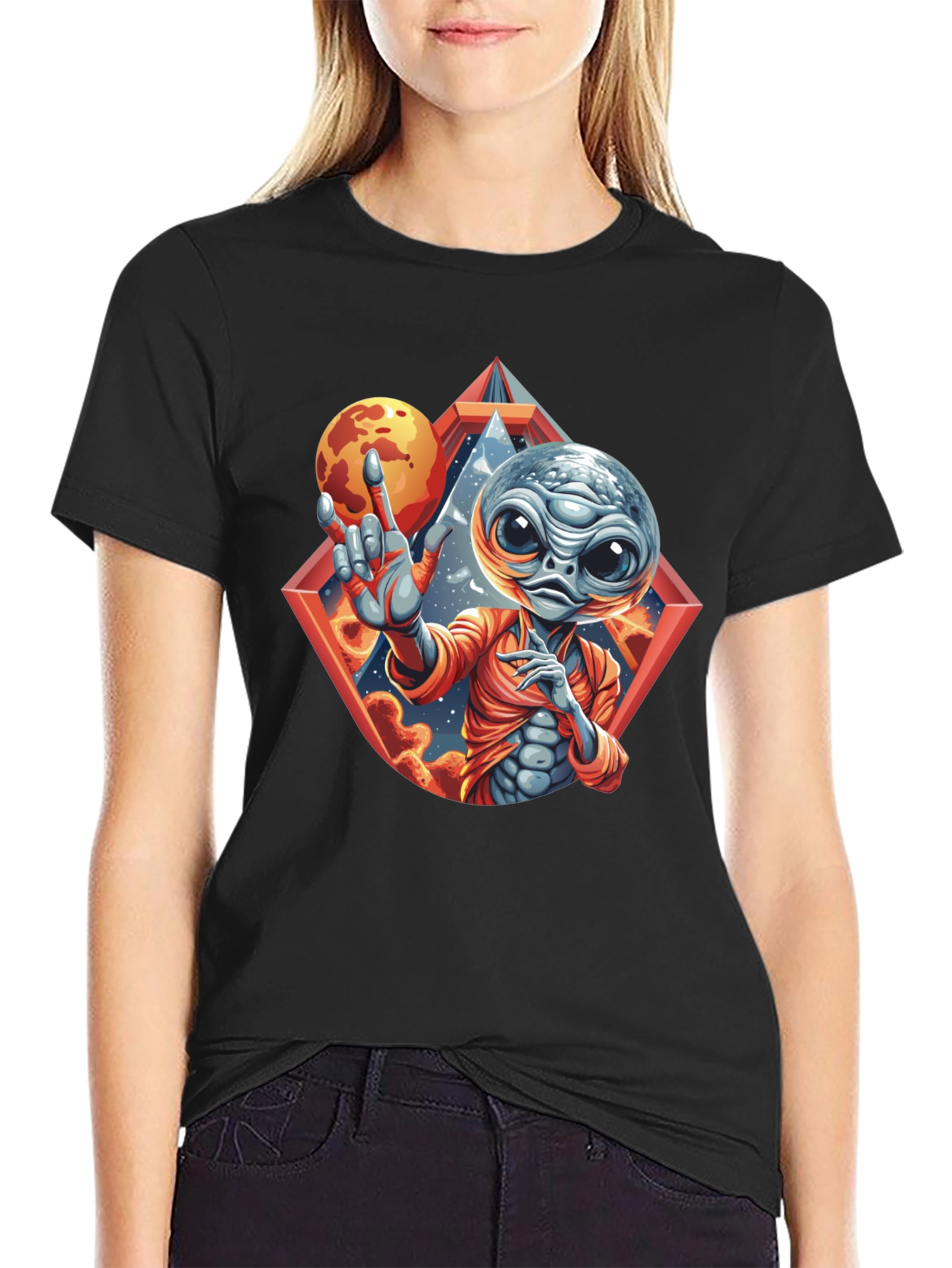 Alien Graphic Tee - Outer Space Design