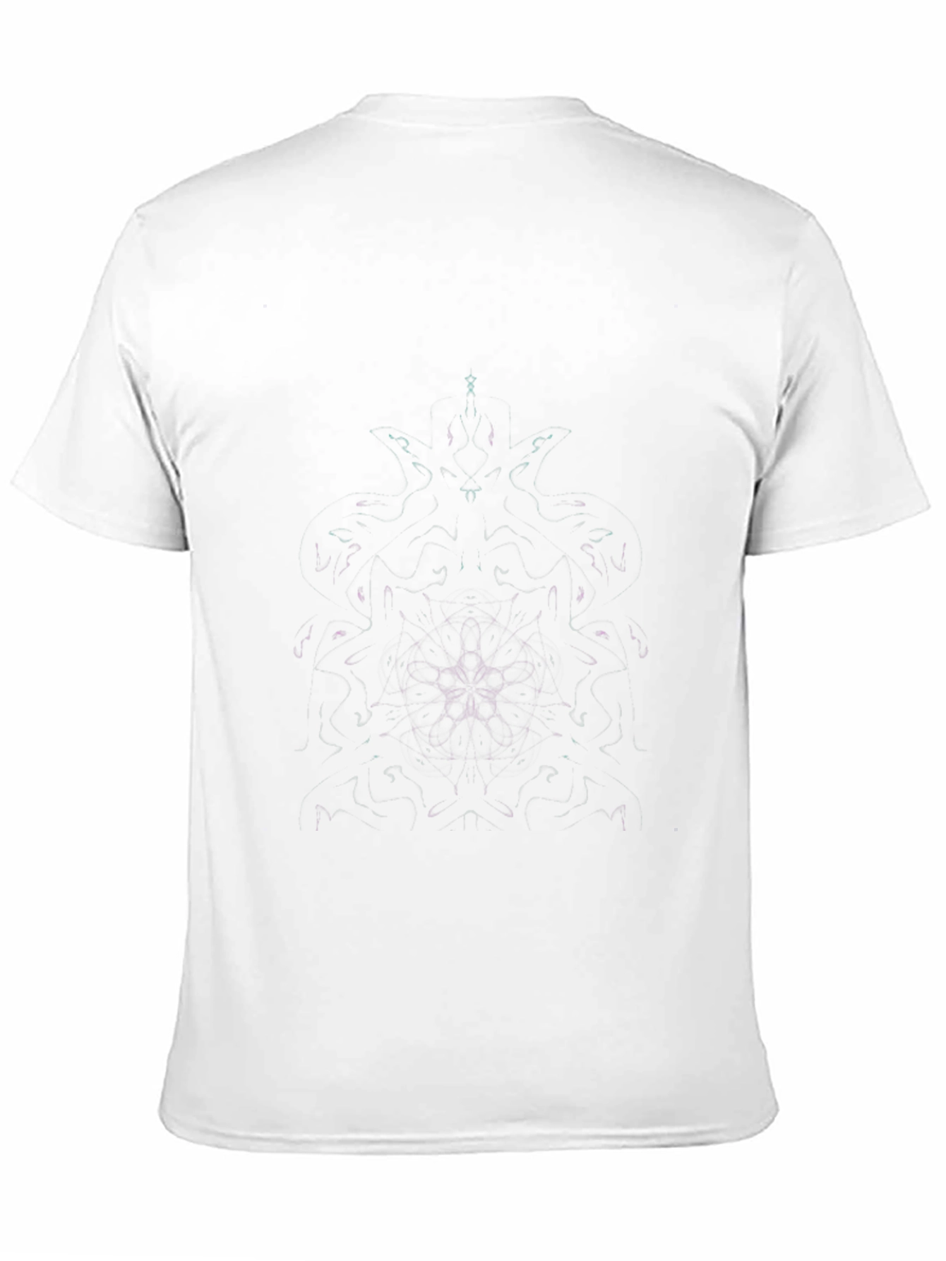 Mens Black Graphic Tee - Abstract Floral Print
