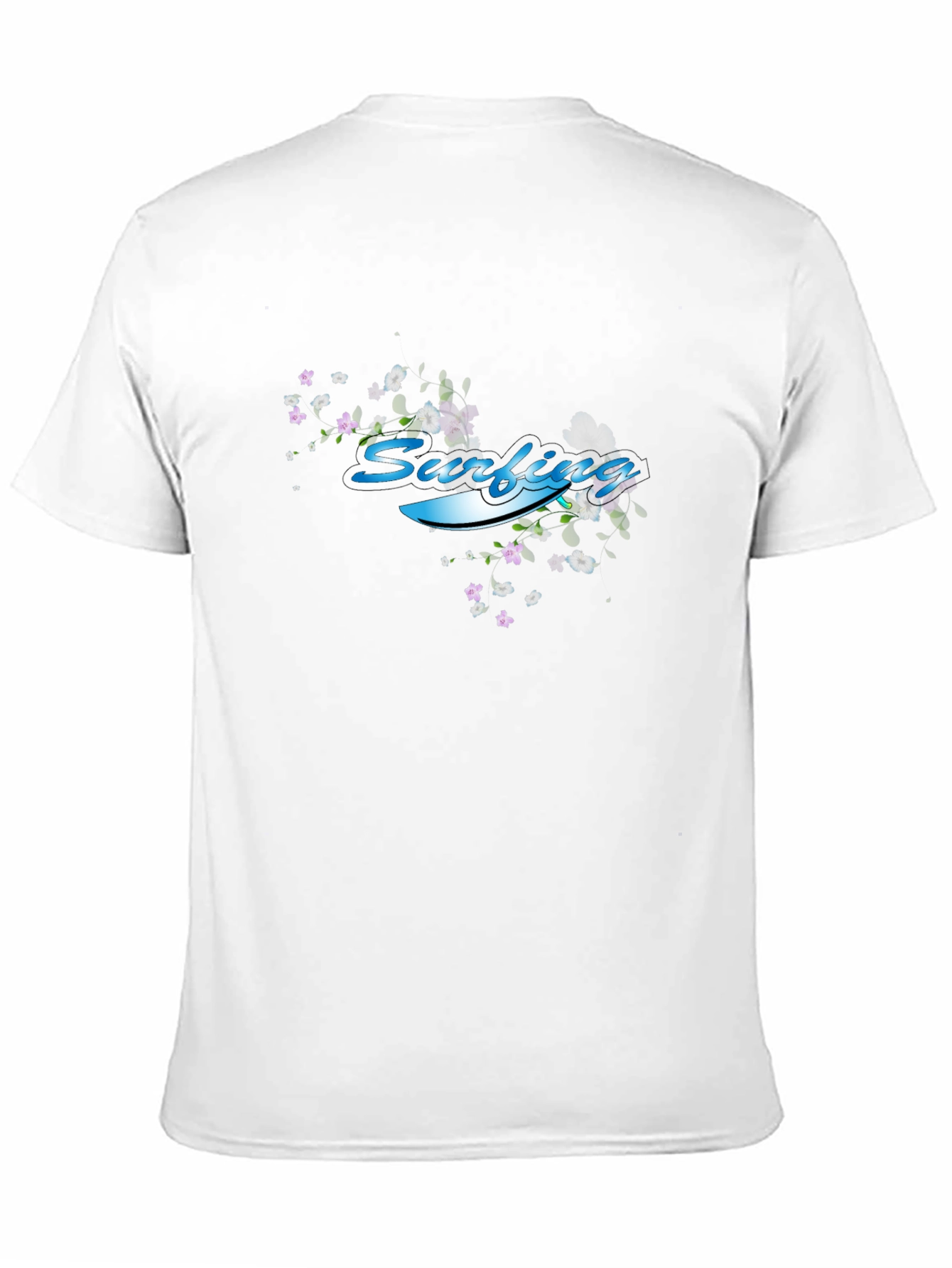 Surfing Graphic T-Shirt - Black Cotton Tee