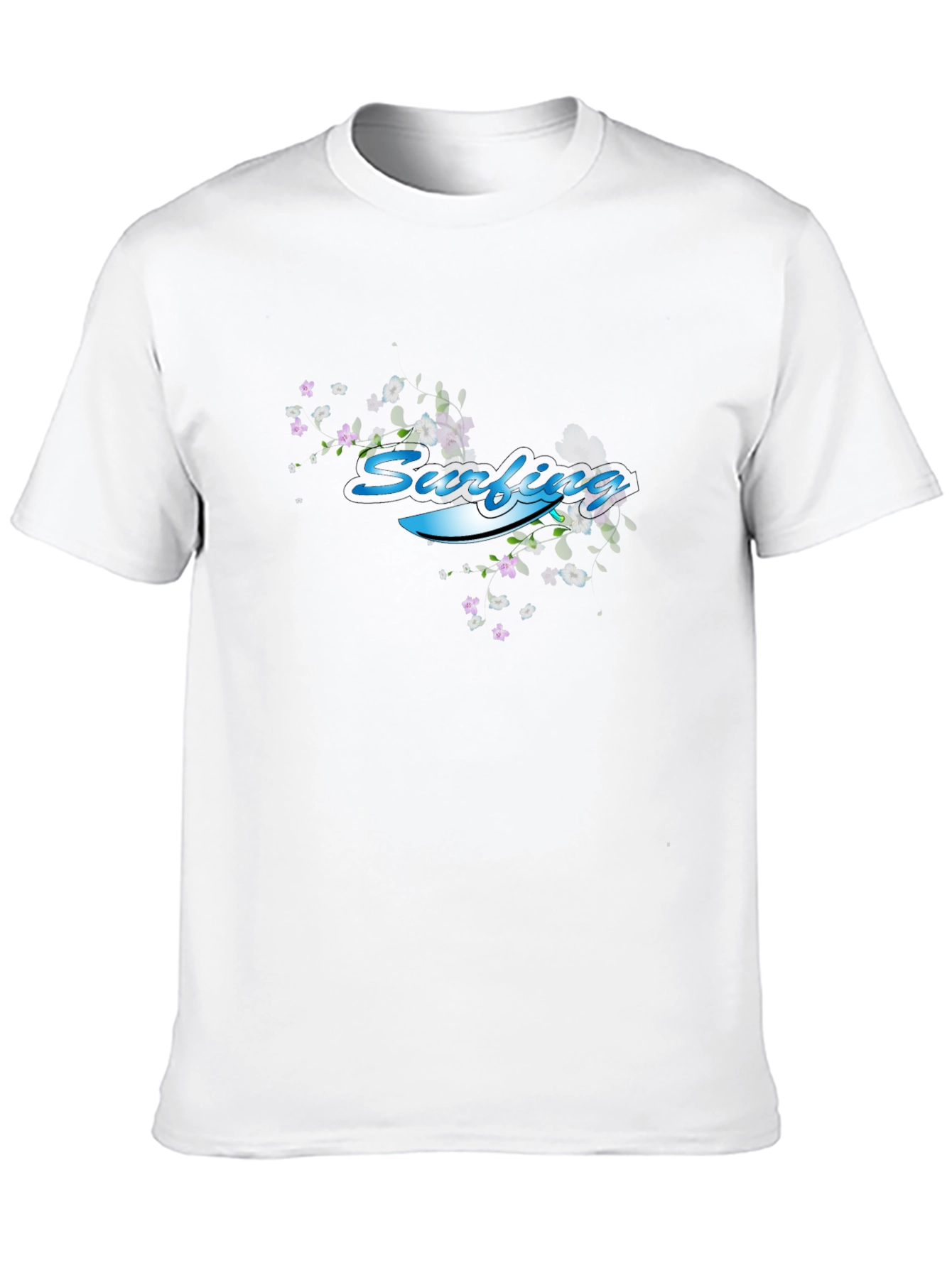Surfing Graphic T-Shirt - Black Cotton Tee