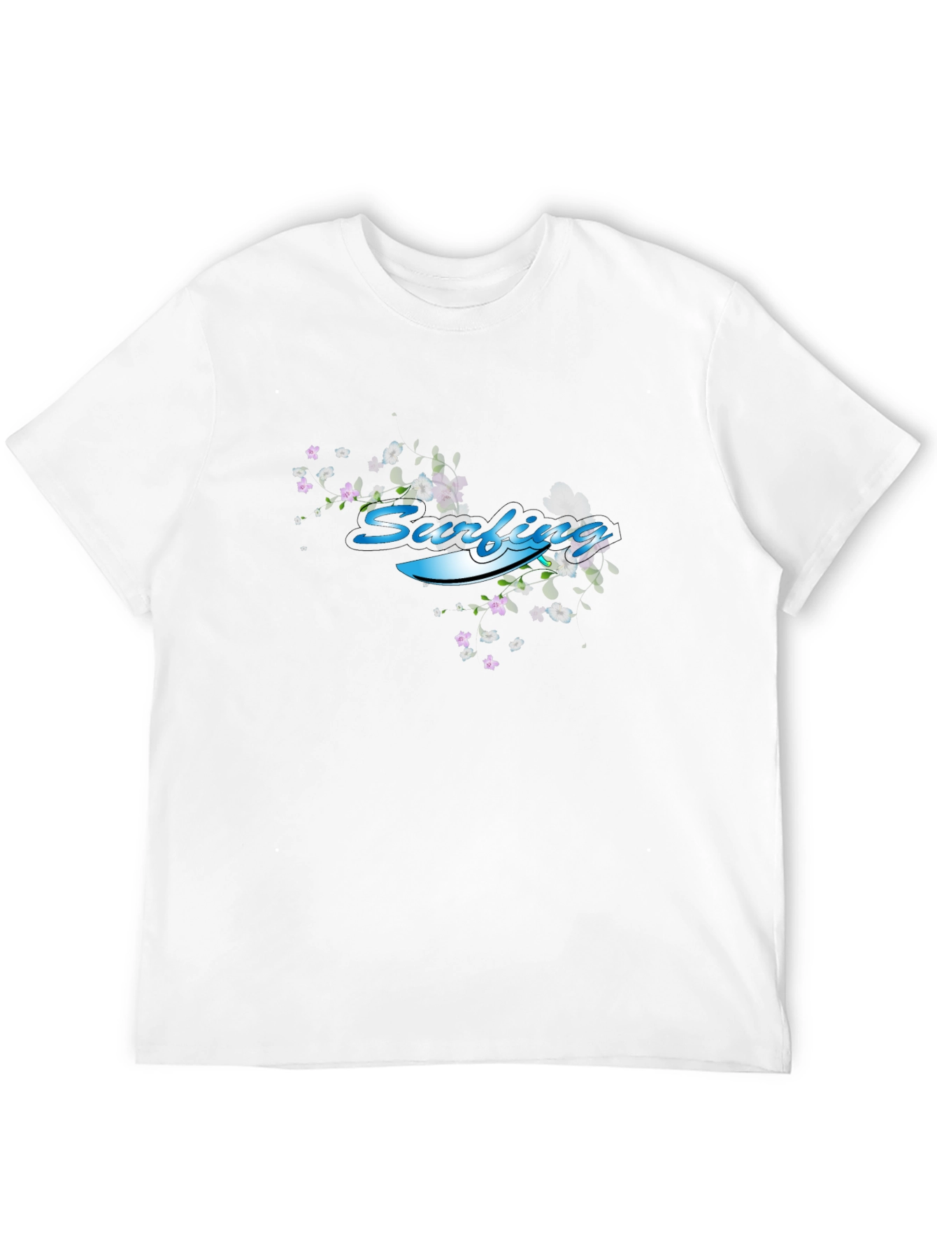 Surfing Graphic T-Shirt - Black Cotton Tee