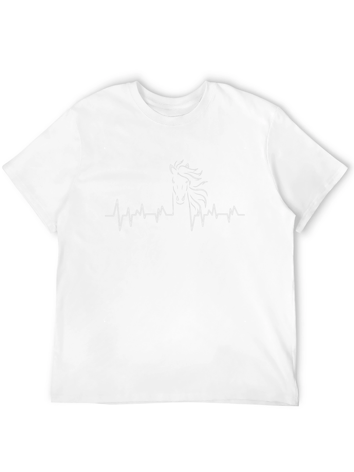 Horse Heartbeat T-Shirt - Black Graphic Tee