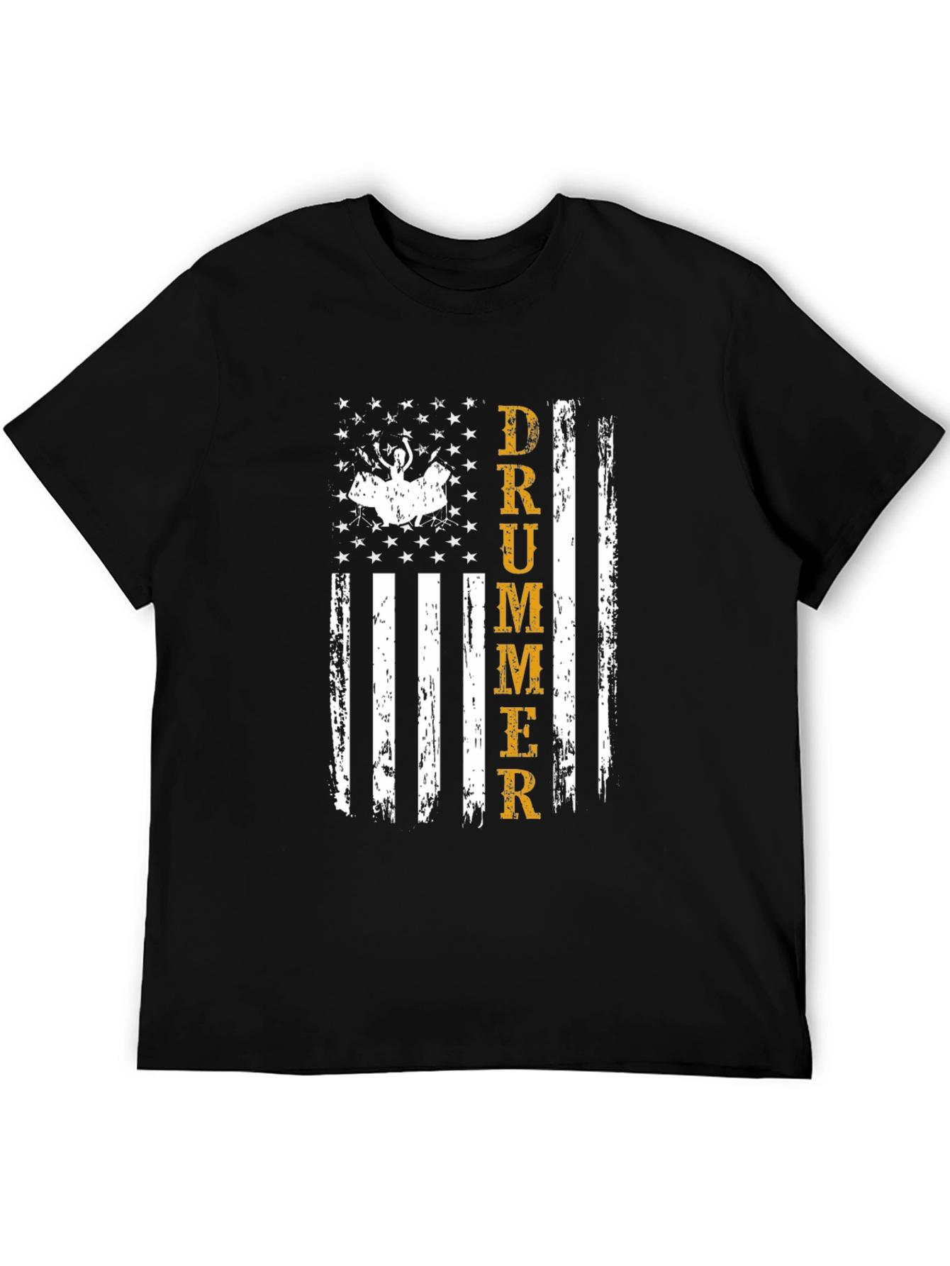 Drummer American Flag Graphic T-Shirt