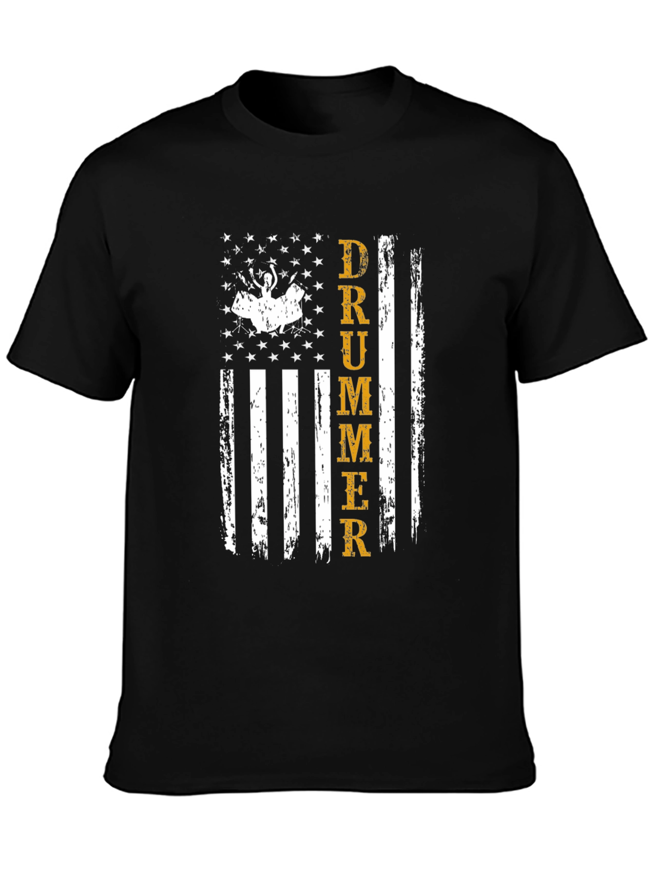 Drummer American Flag Graphic T-Shirt