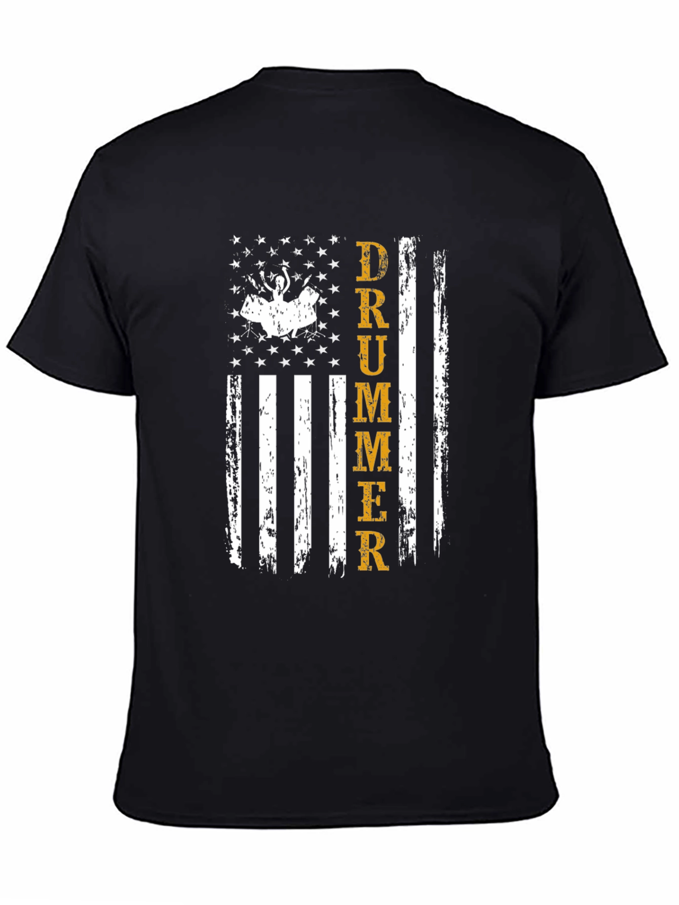 Drummer American Flag Graphic T-Shirt