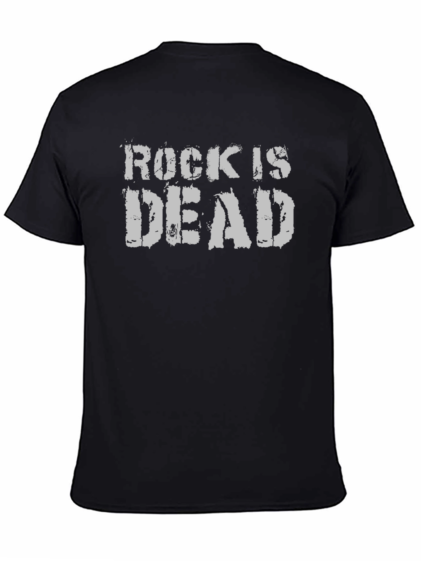Rock Is Dead Graphic Tee - Black Cotton T-Shirt