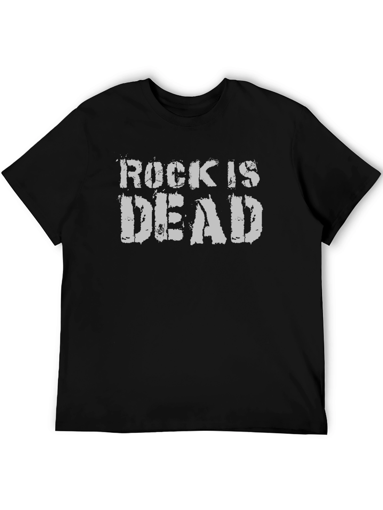 Rock Is Dead Graphic Tee - Black Cotton T-Shirt