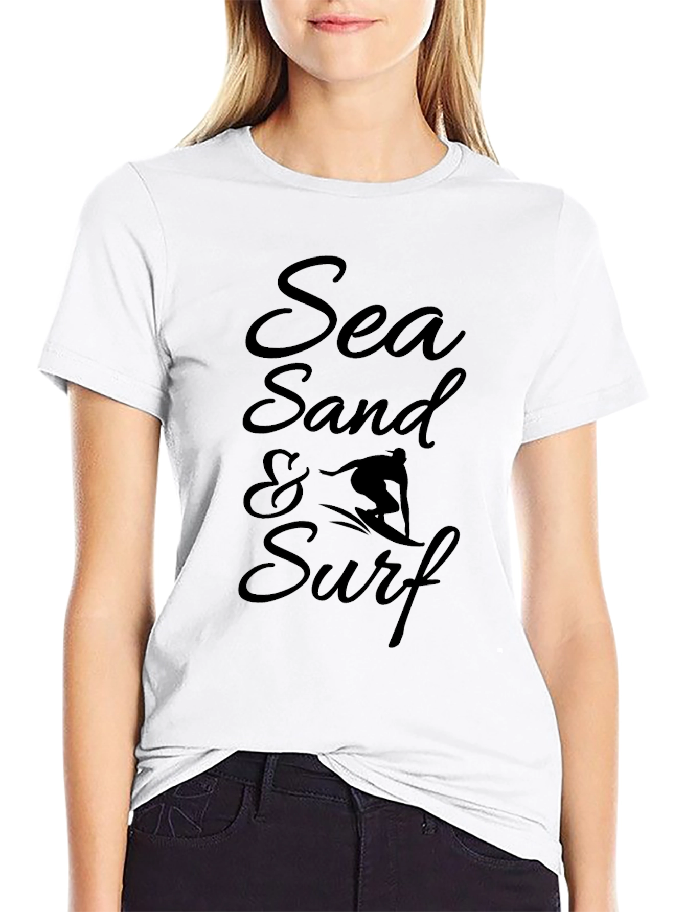 Sea Sand & Surf Graphic Tee - Black