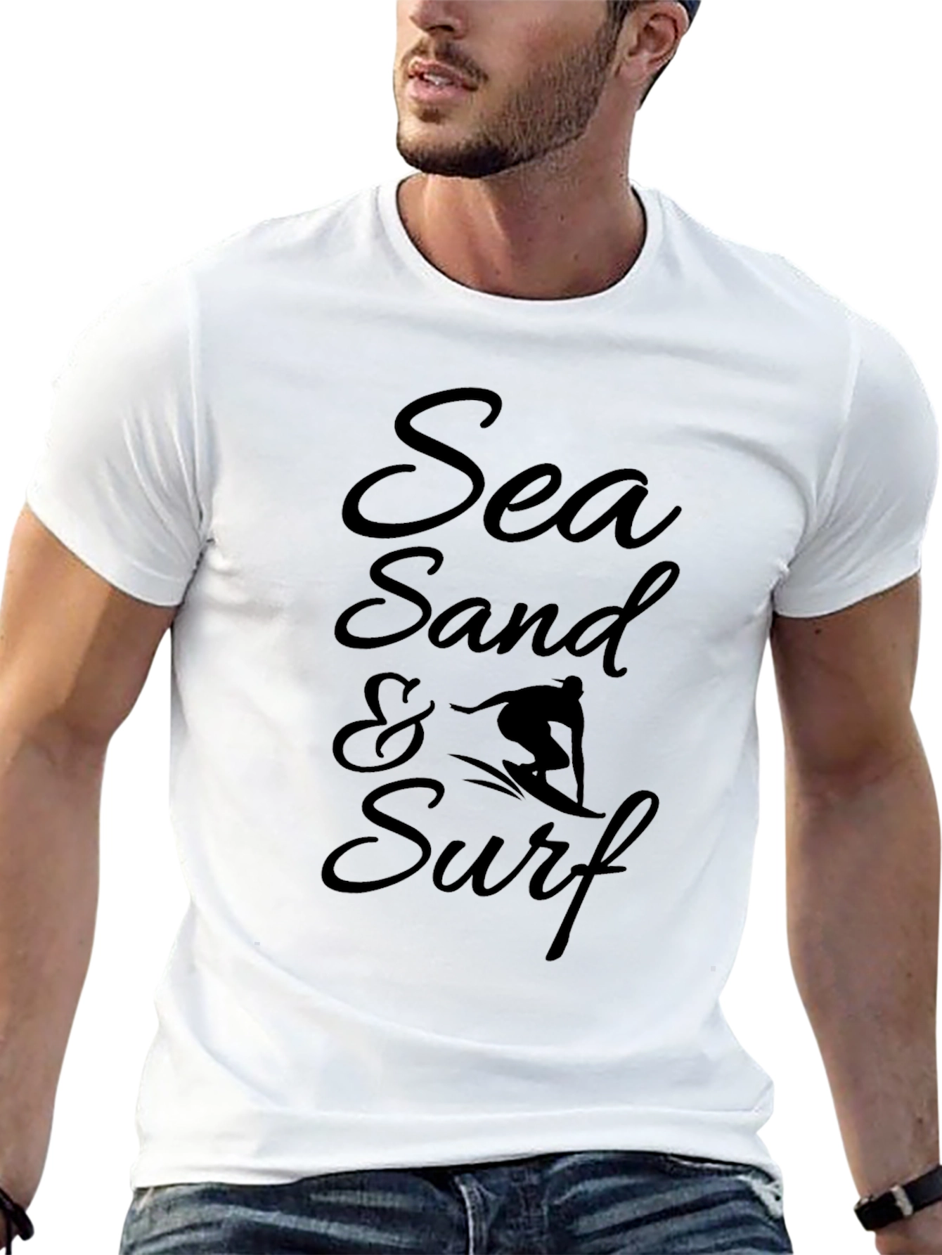 Sea Sand & Surf Graphic Tee - Black
