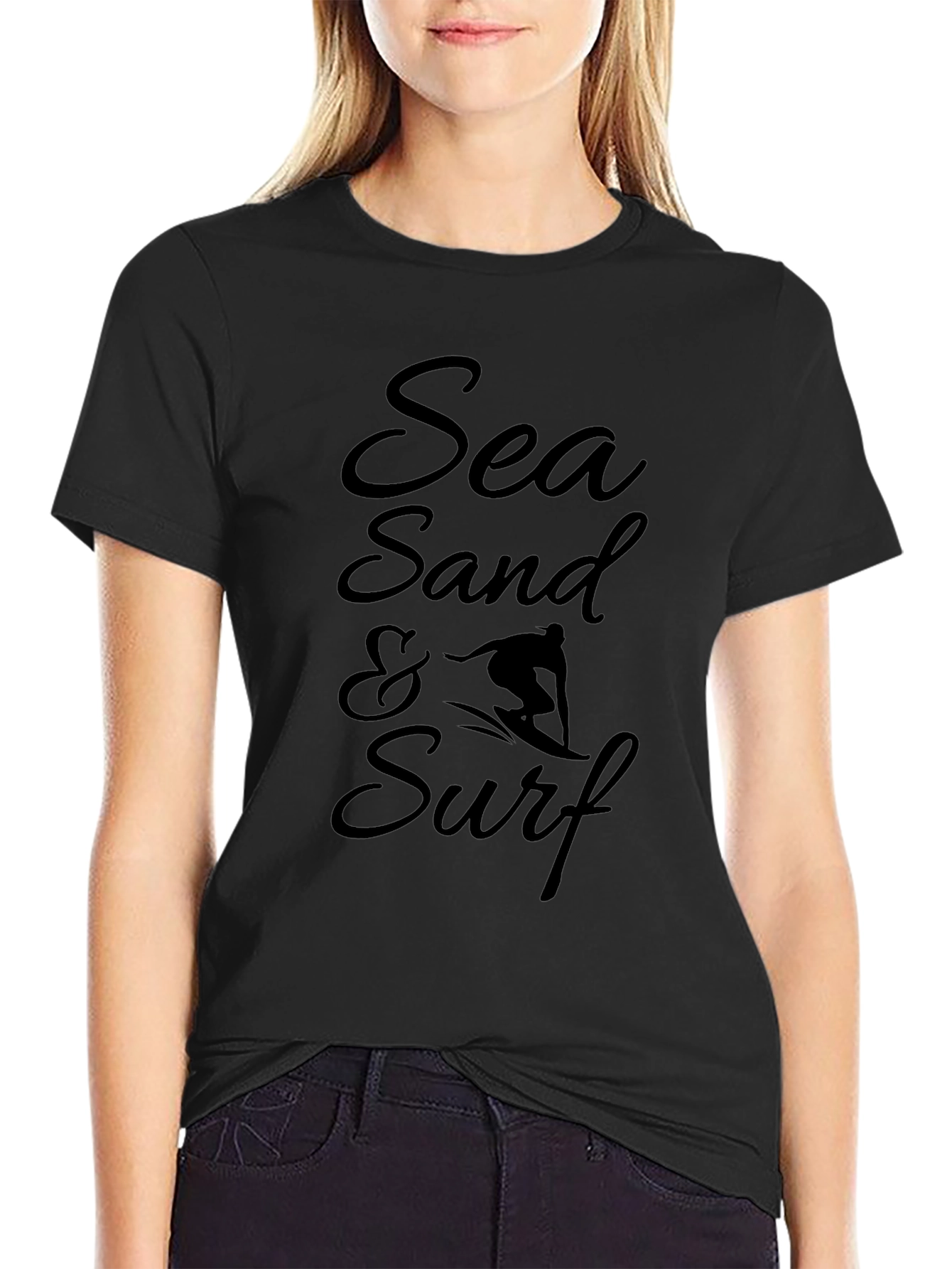 Sea Sand & Surf Graphic Tee - Black