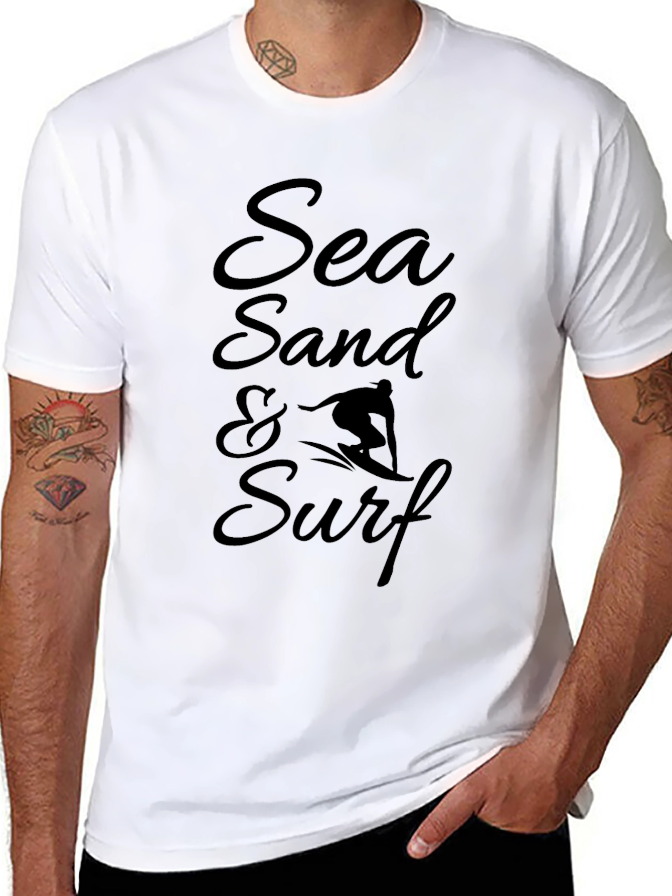 Sea Sand & Surf Graphic Tee - Black