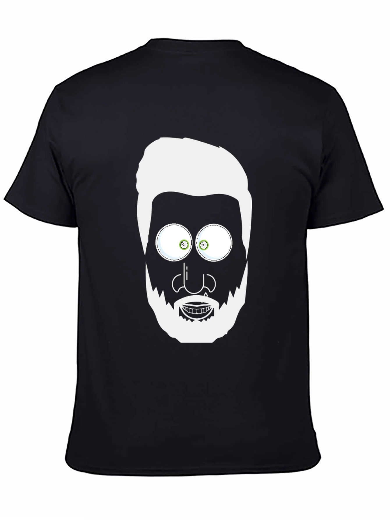 Cartoon Face Graphic T-Shirt - Mens Black Tee