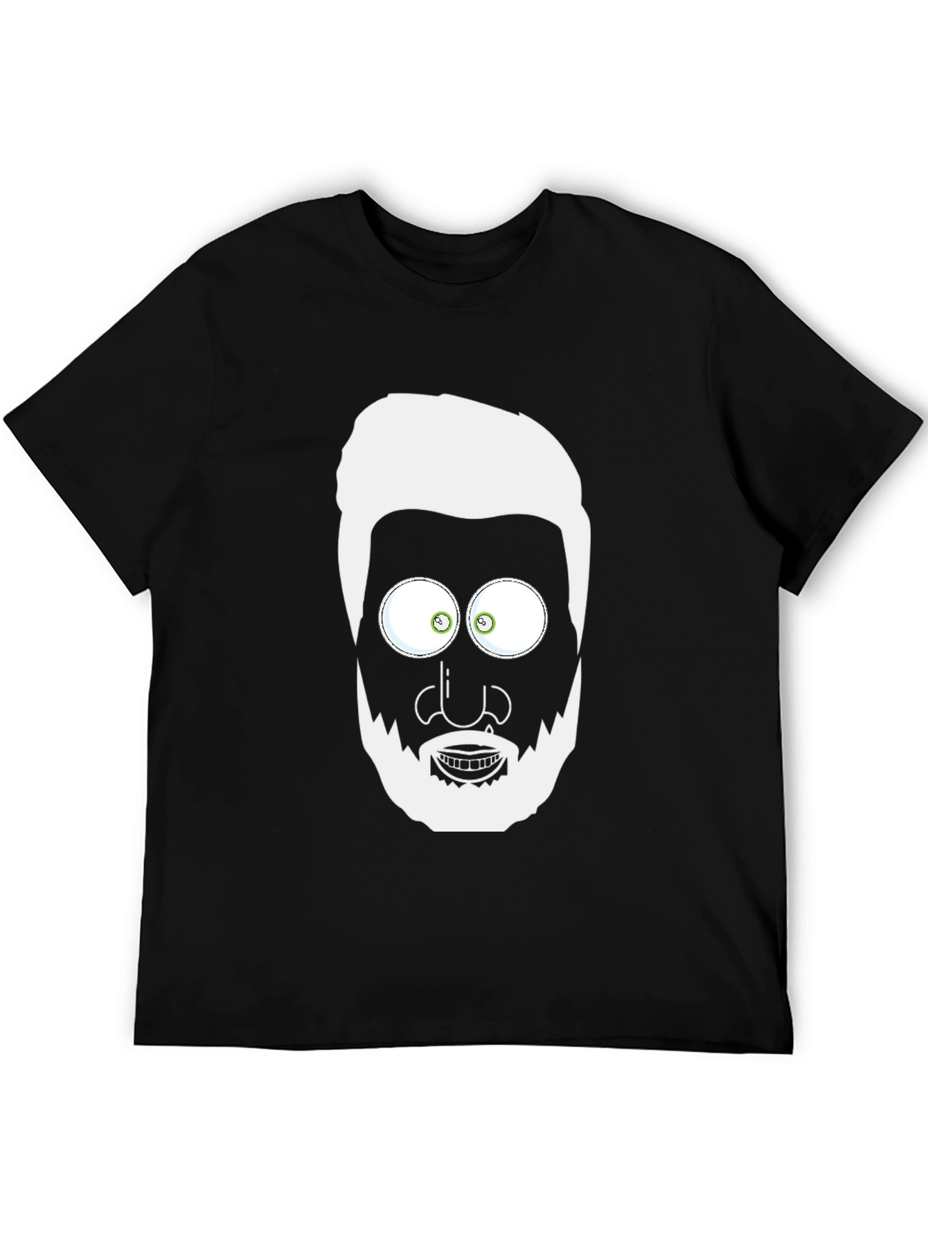 Cartoon Face Graphic T-Shirt - Mens Black Tee