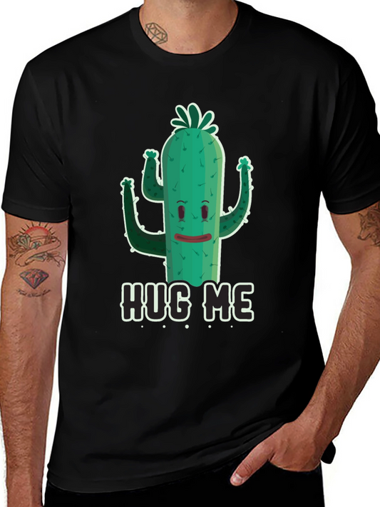 Hug Me Cactus Graphic Tee - Funny Unisex T-Shirt