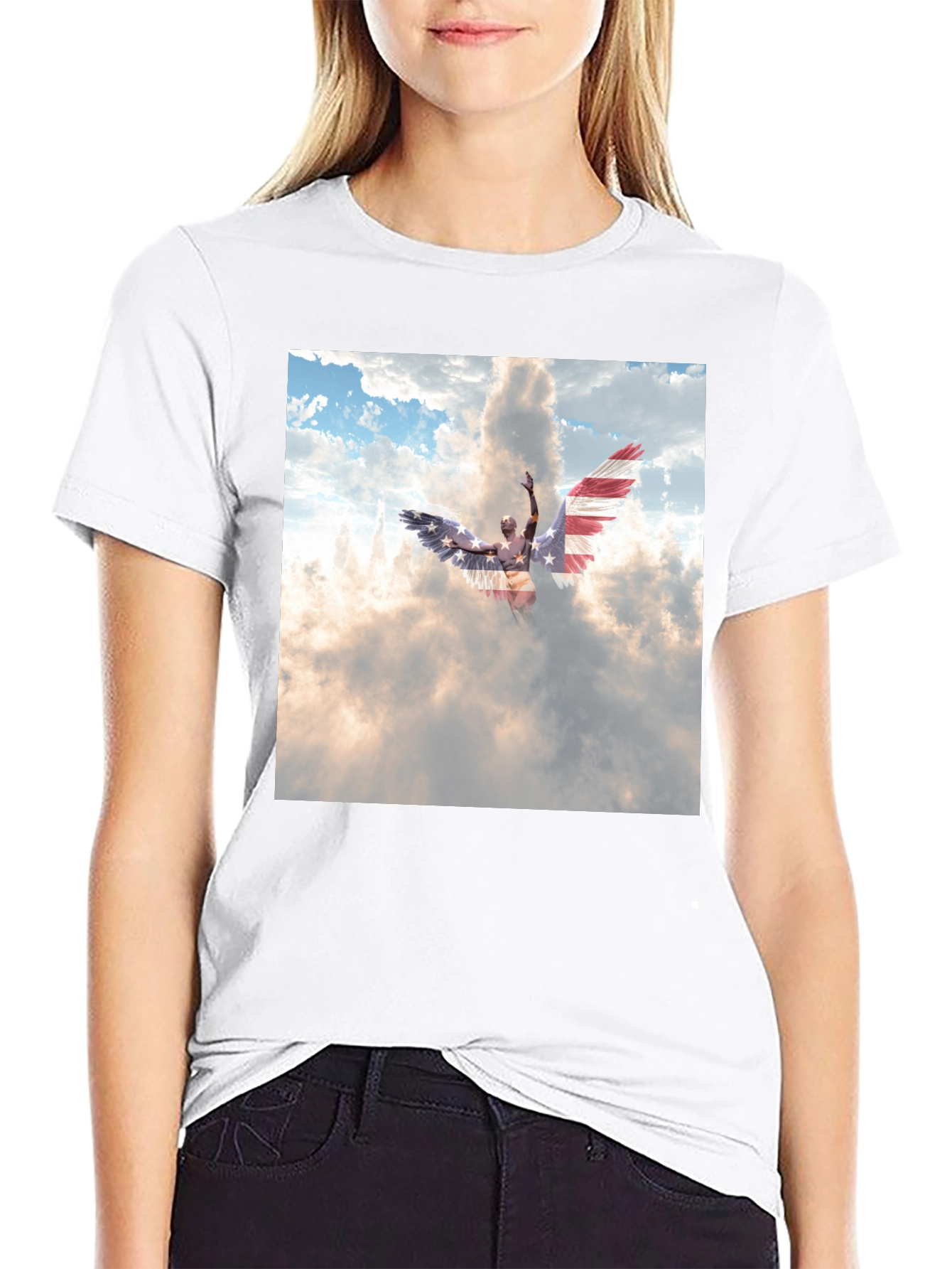Angel Wings USA Flag T-Shirt