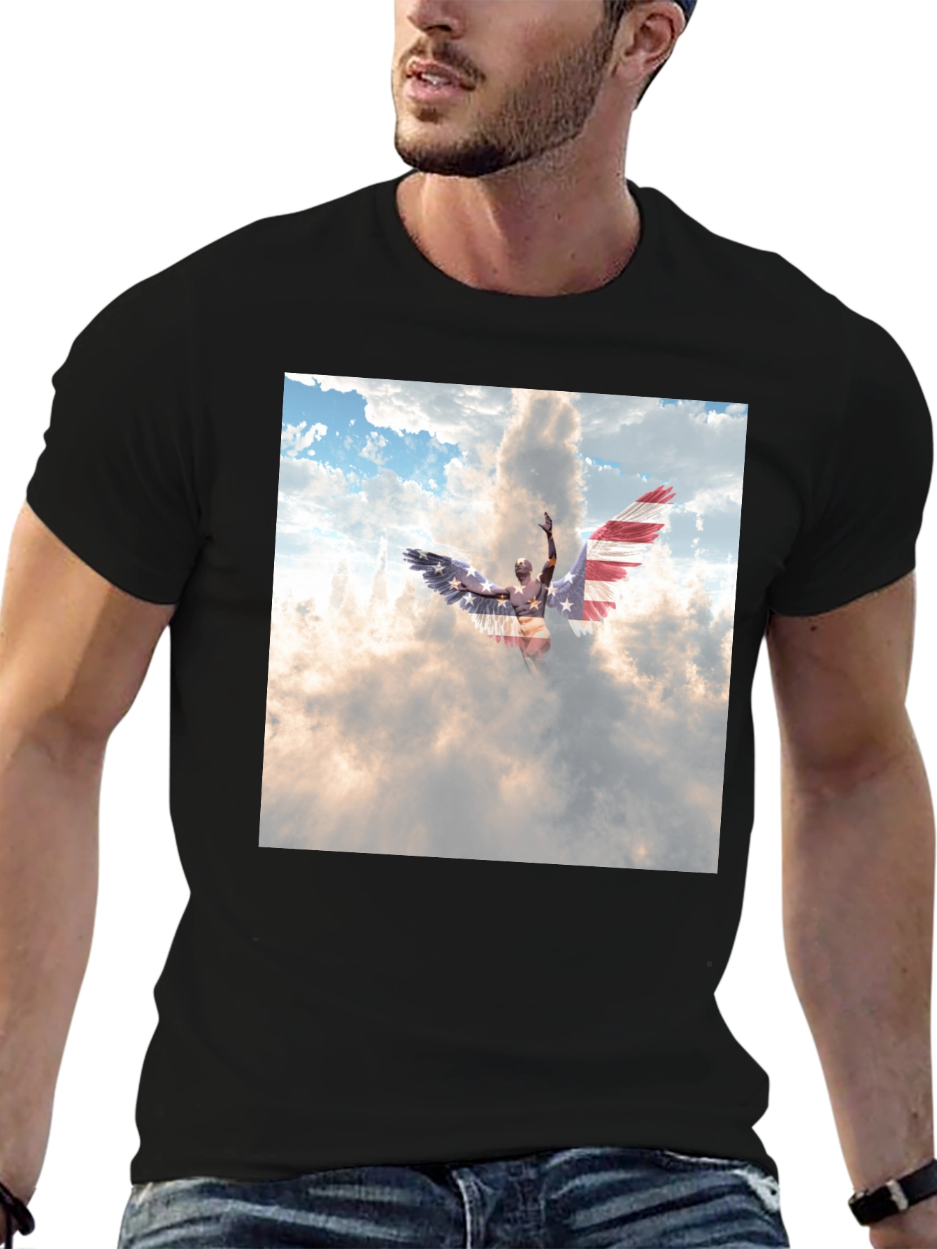 Angel Wings USA Flag T-Shirt