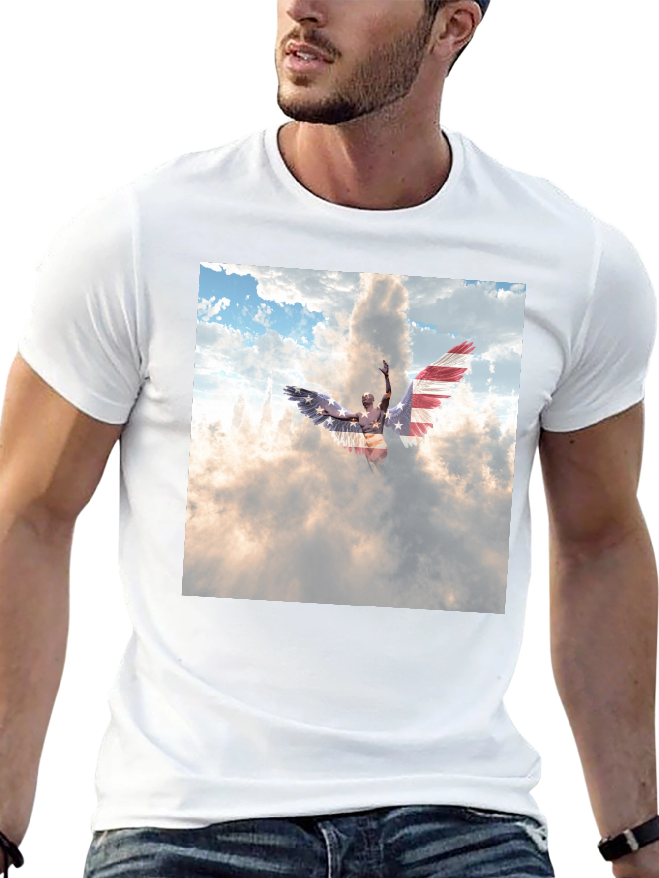 Angel Wings USA Flag T-Shirt