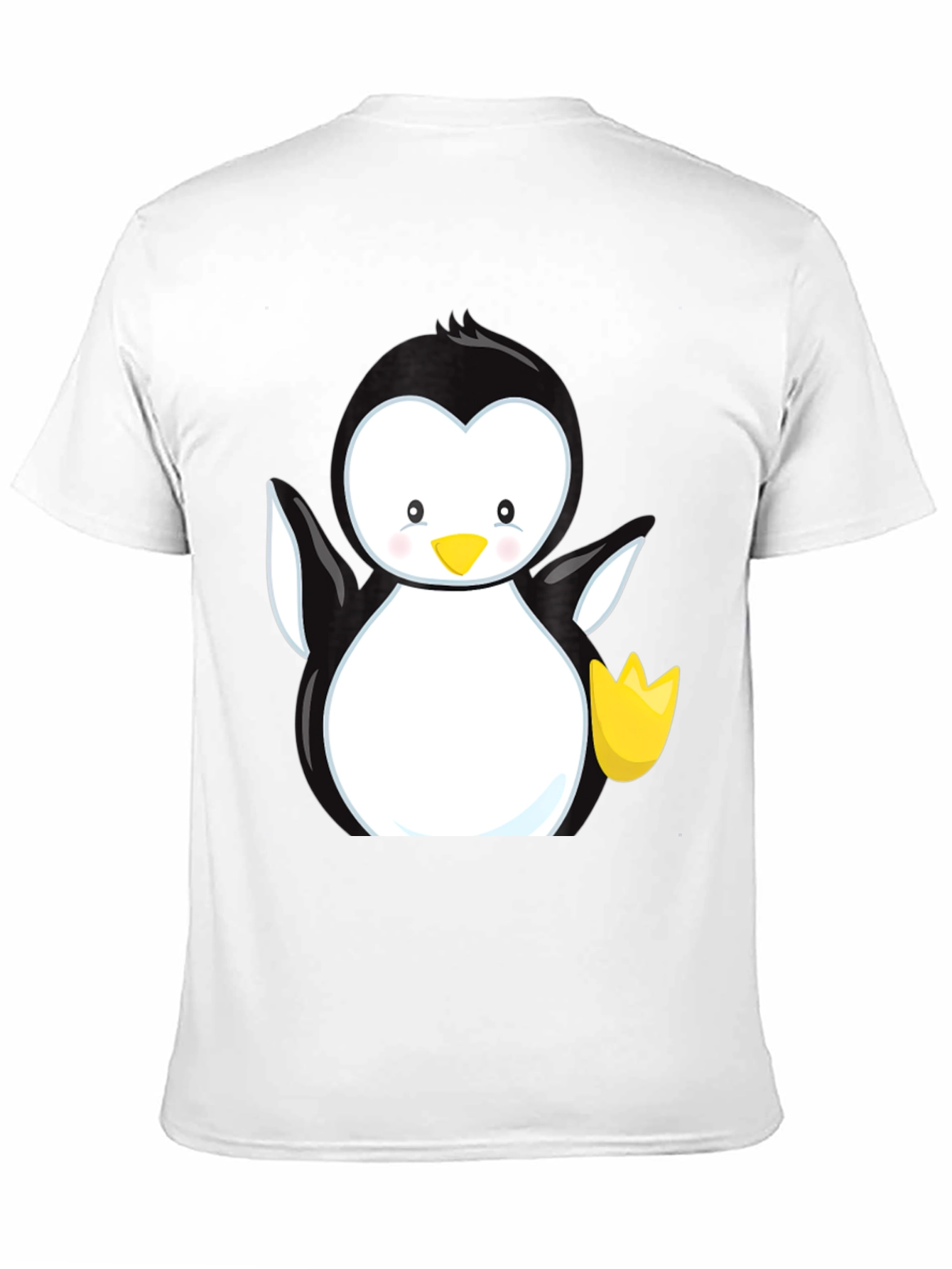 Cute Penguin Graphic Black T-Shirt