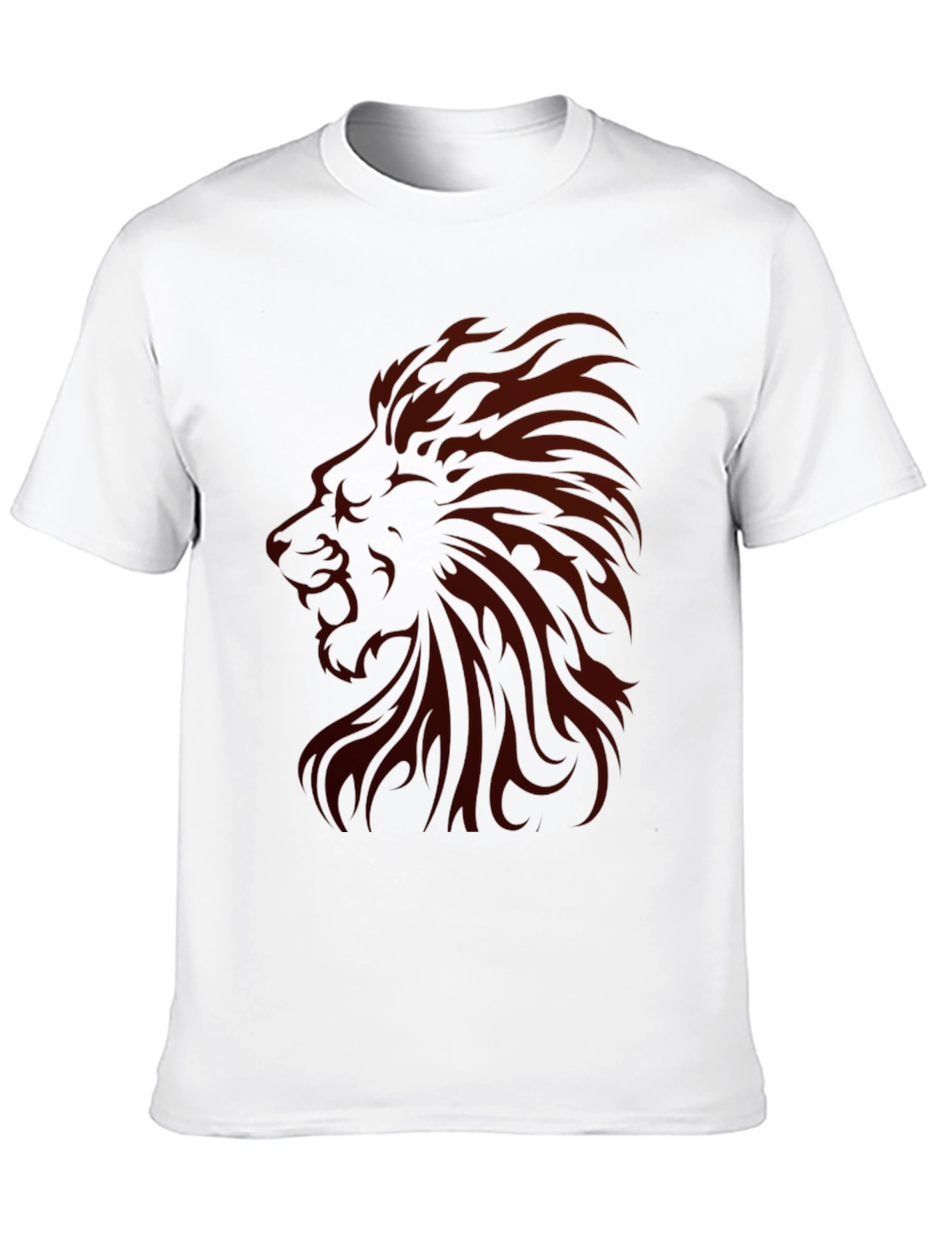 Lion Graphic Print Mens Black T-Shirt