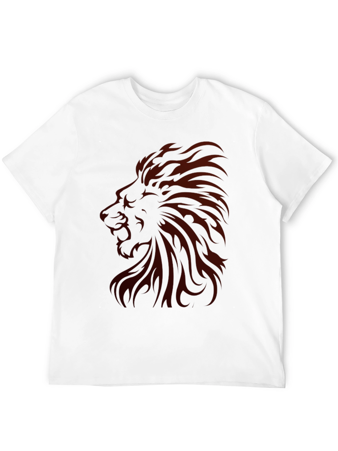 Lion Graphic Print Mens Black T-Shirt