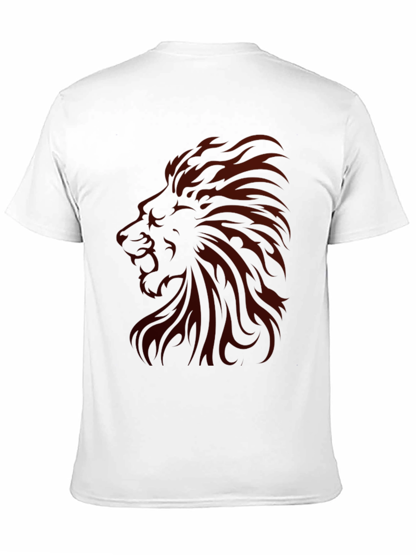 Lion Graphic Print Mens Black T-Shirt