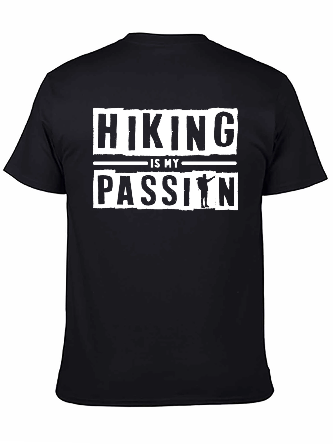 Hiking Is My Passion Graphic Tee - Black