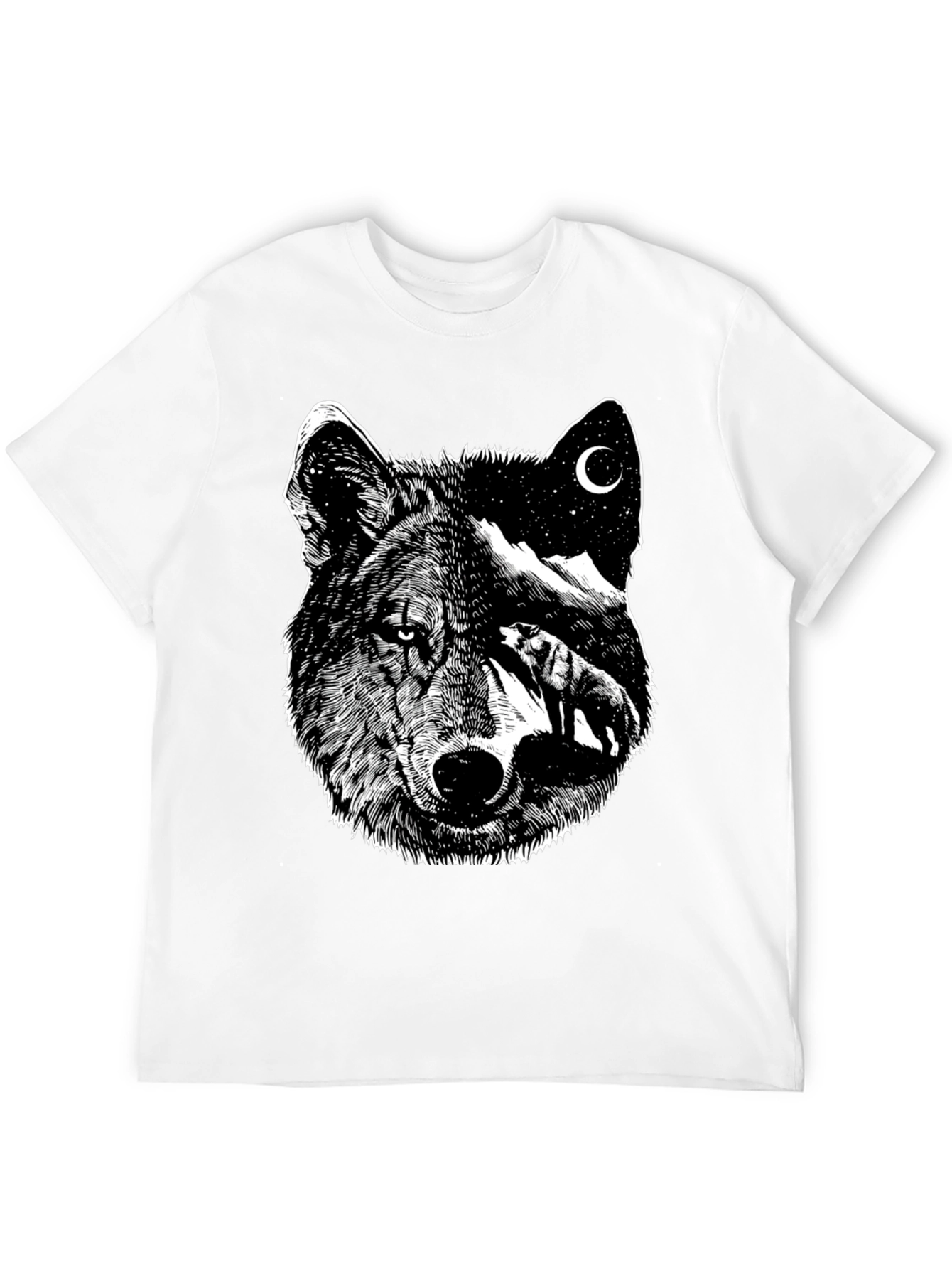 Wolf Moon Graphic Tee - Black