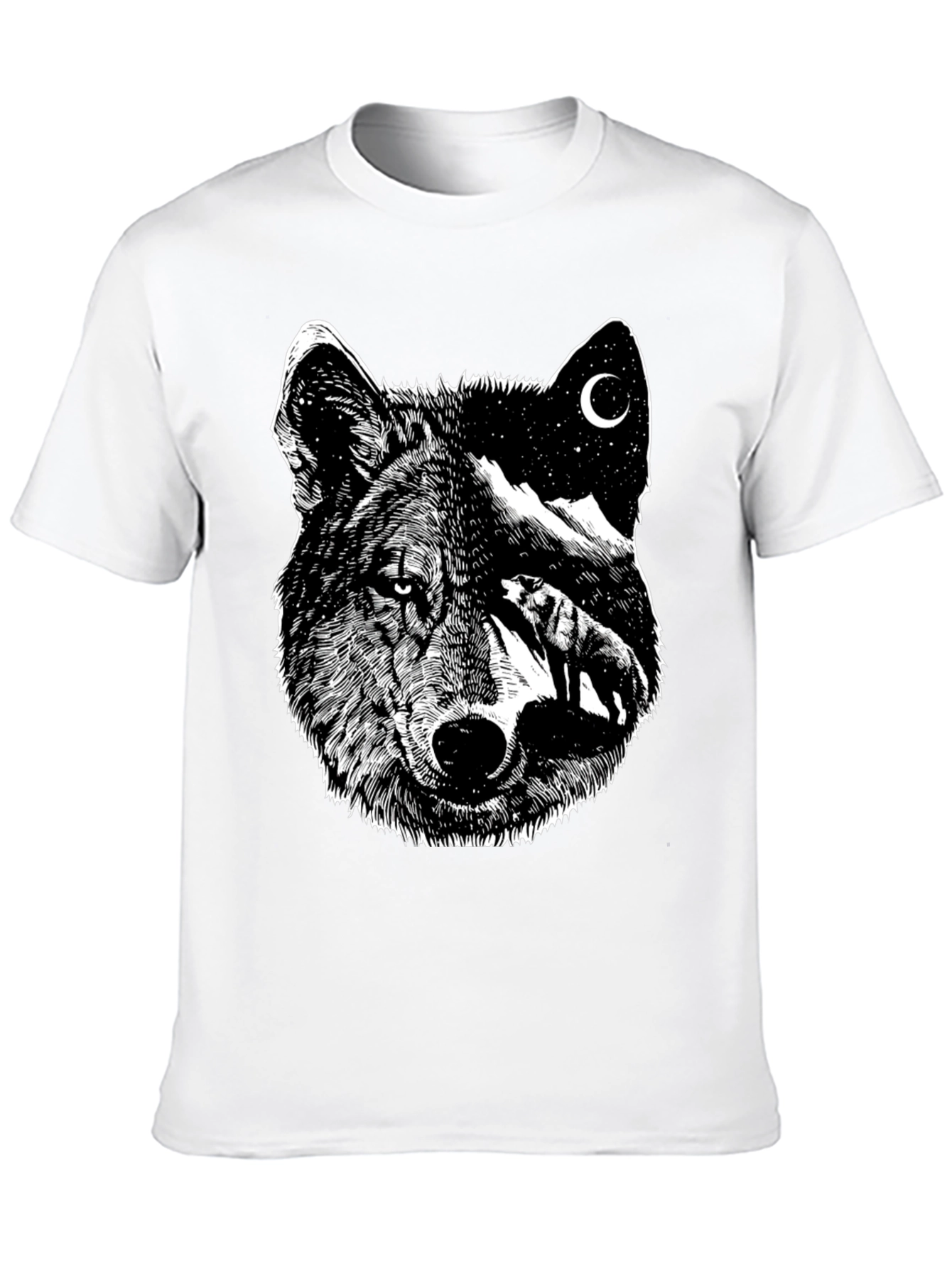 Wolf Moon Graphic Tee - Black