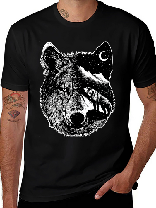 Wolf Moon Graphic Tee - Black