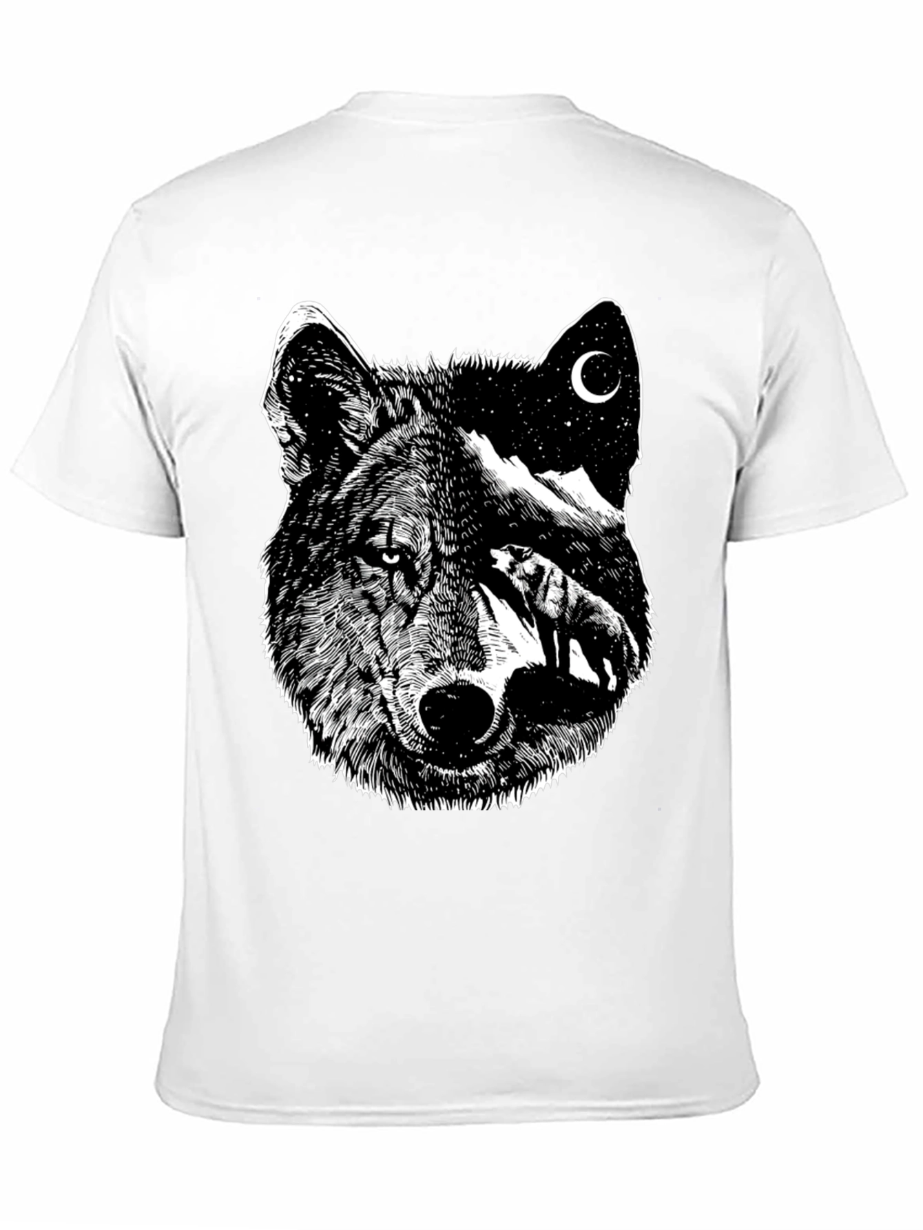 Wolf Moon Graphic Tee - Black