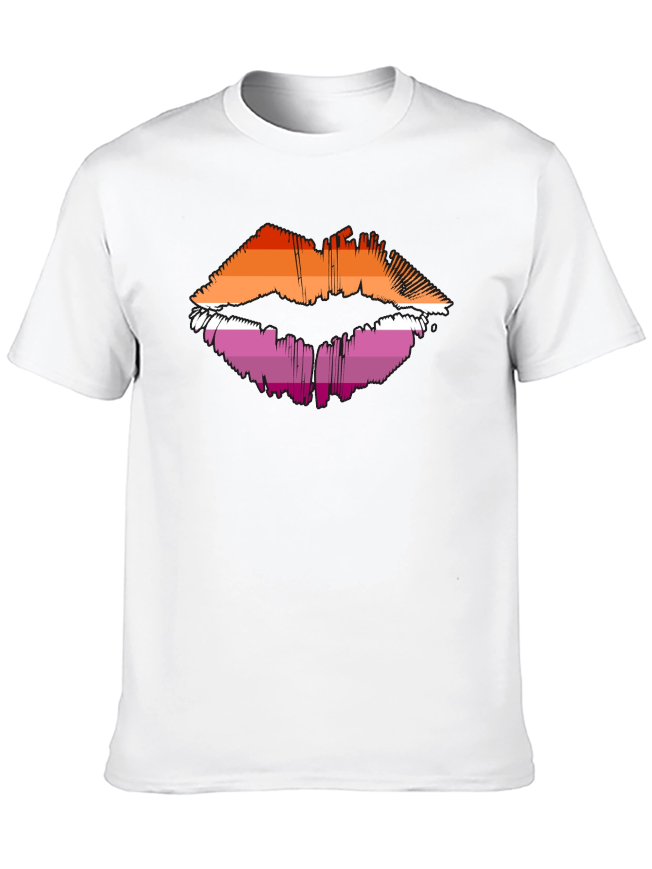 Lesbian Pride Lips Graphic Tee