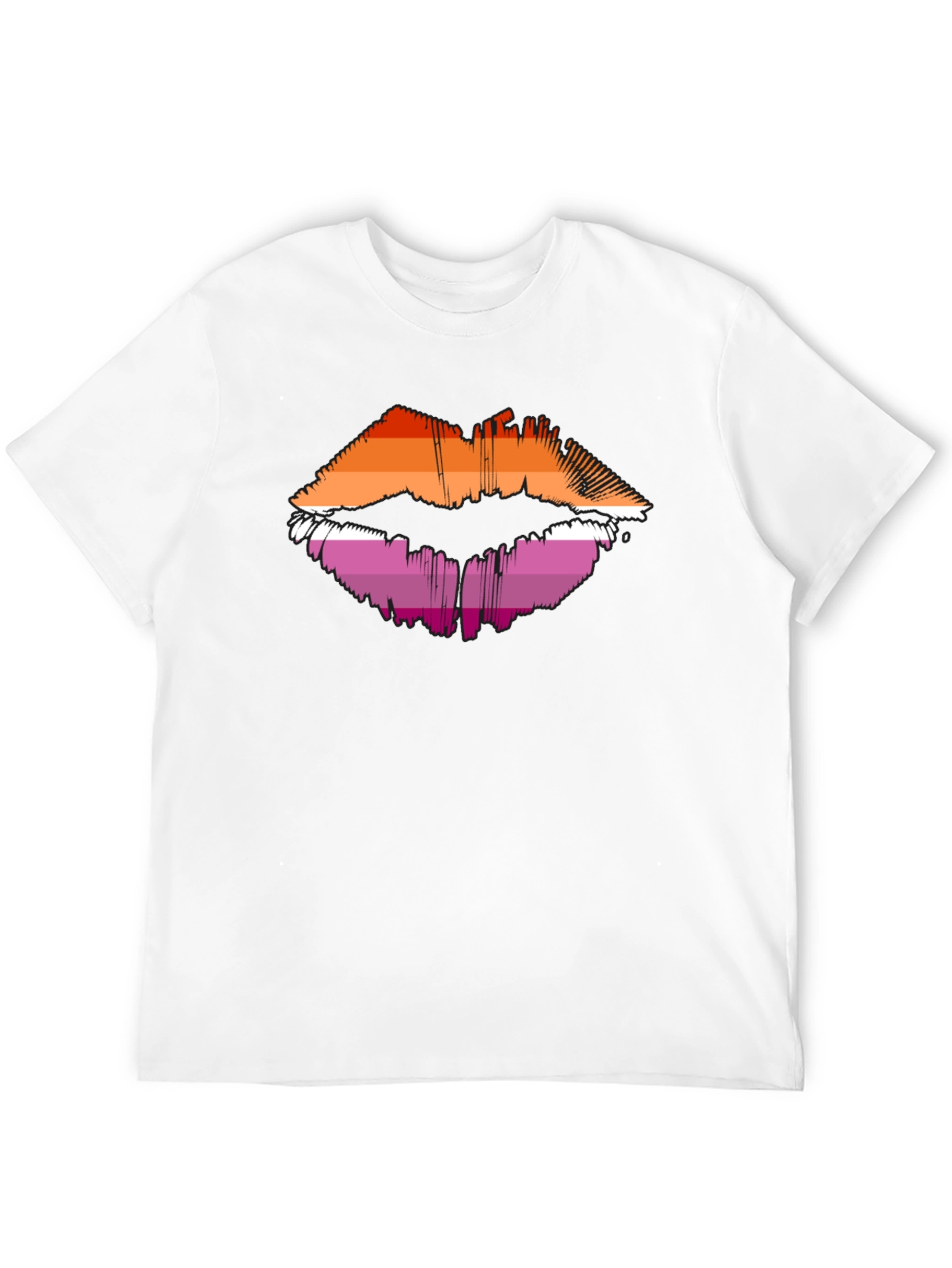 Lesbian Pride Lips Graphic Tee