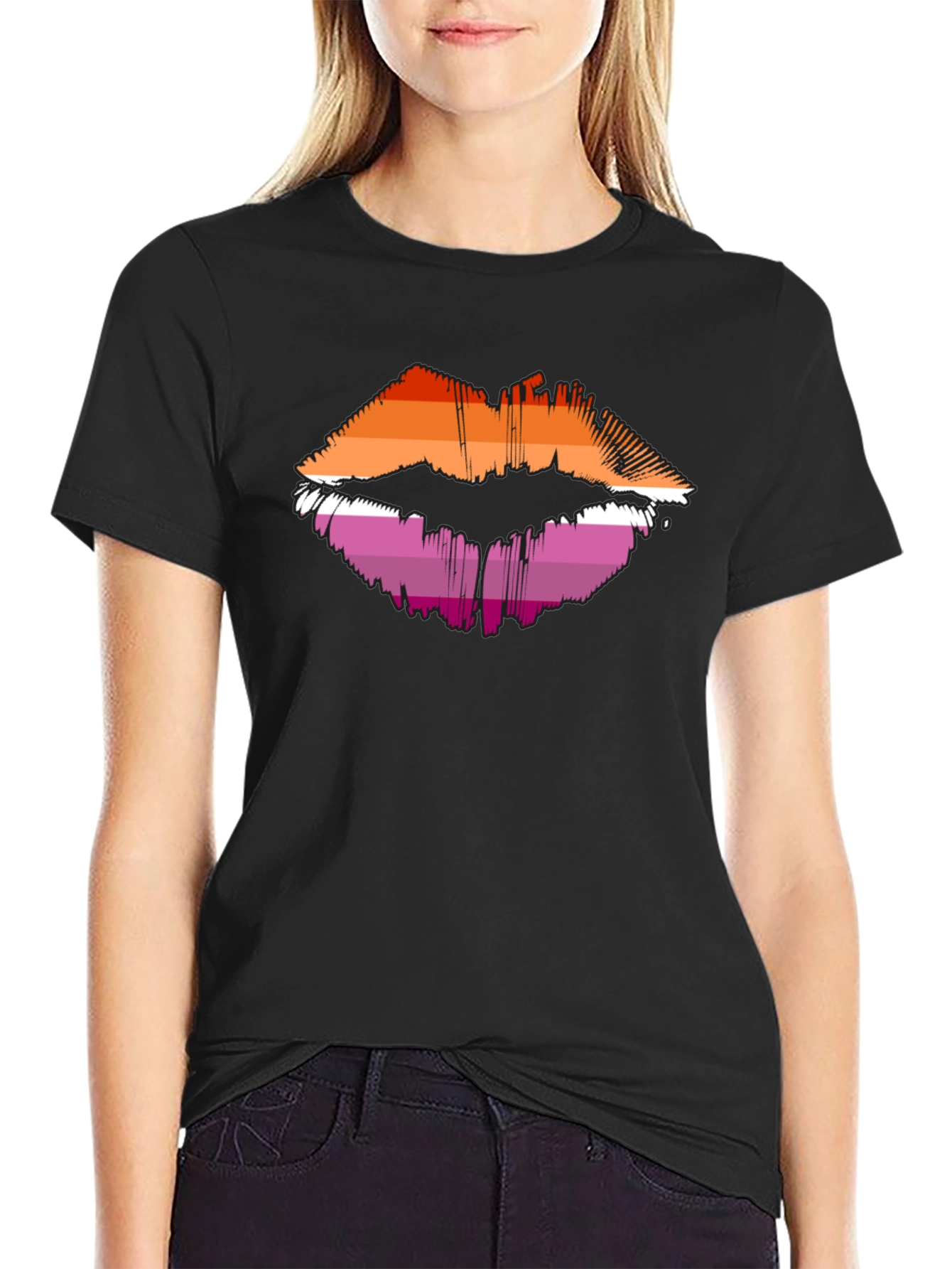 Lesbian Pride Lips Graphic Tee