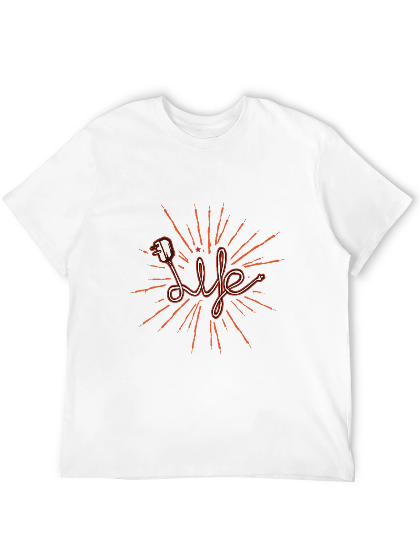 Life Electric Plug T-Shirt - Stylish Graphic Tee