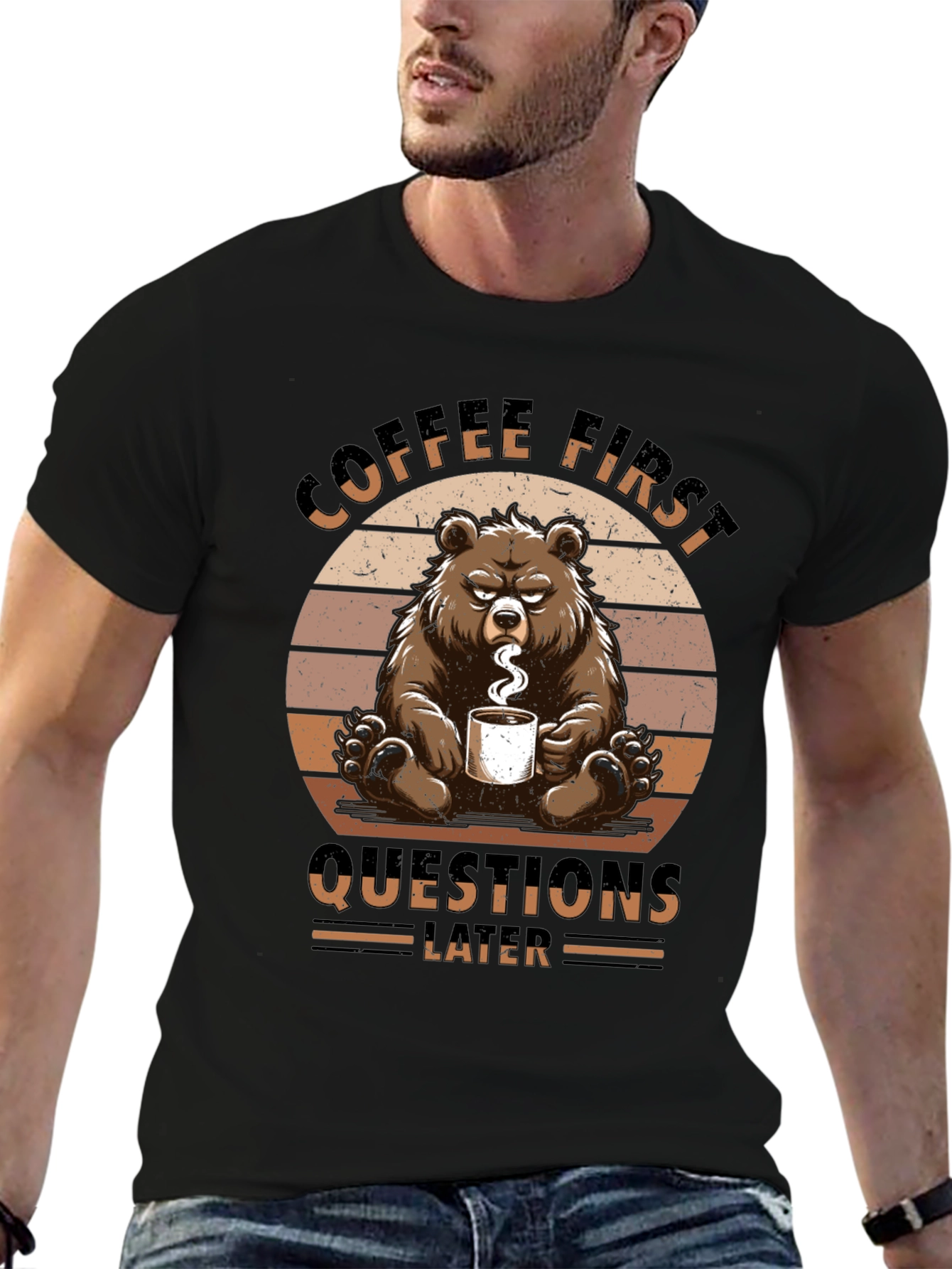 Coffee First Bear Graphic Tee