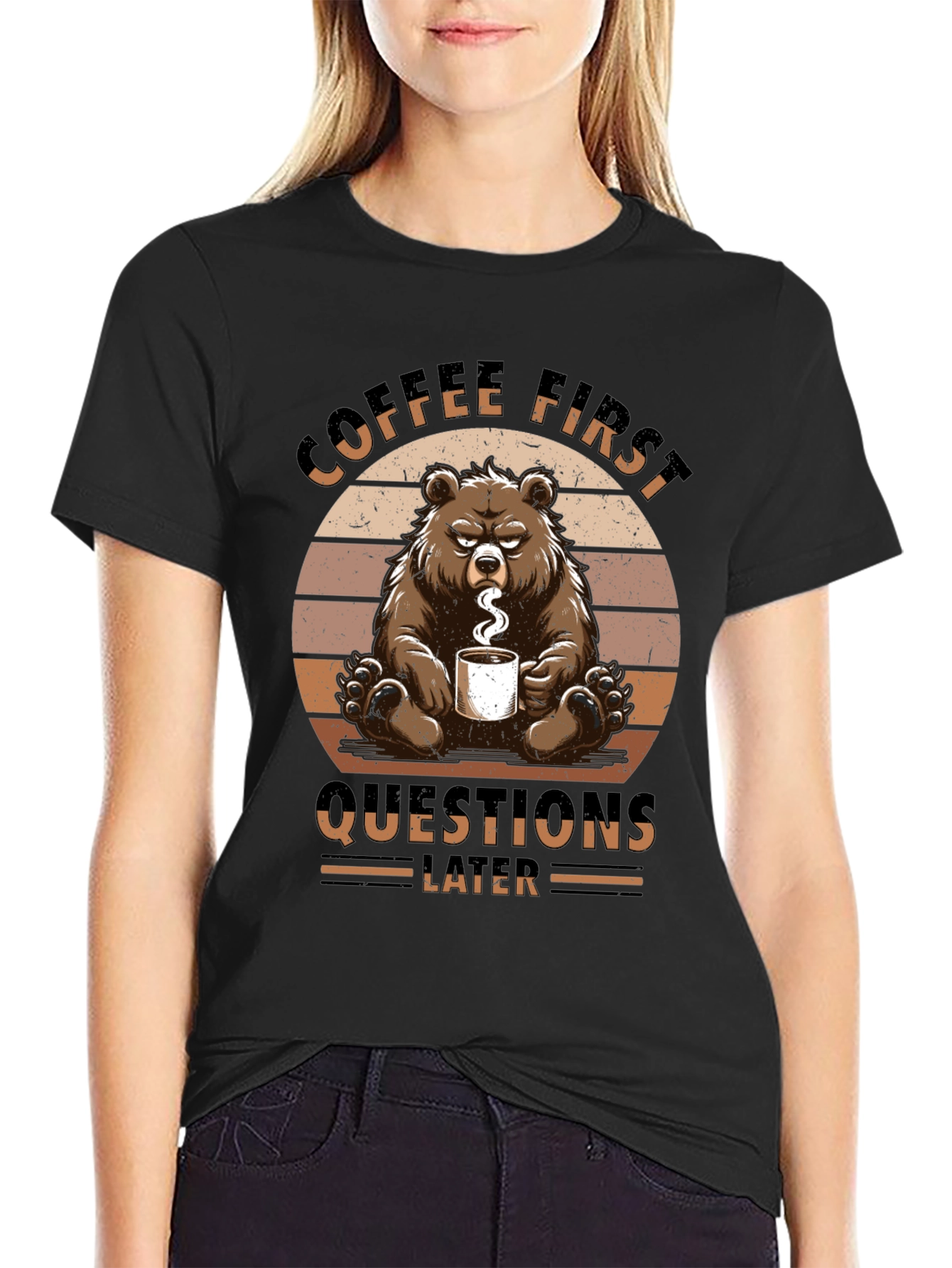 Coffee First Bear Graphic Tee