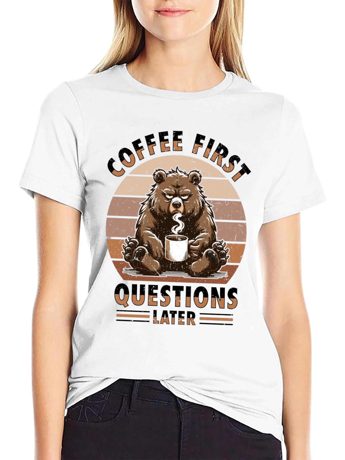 Coffee First Bear Graphic Tee