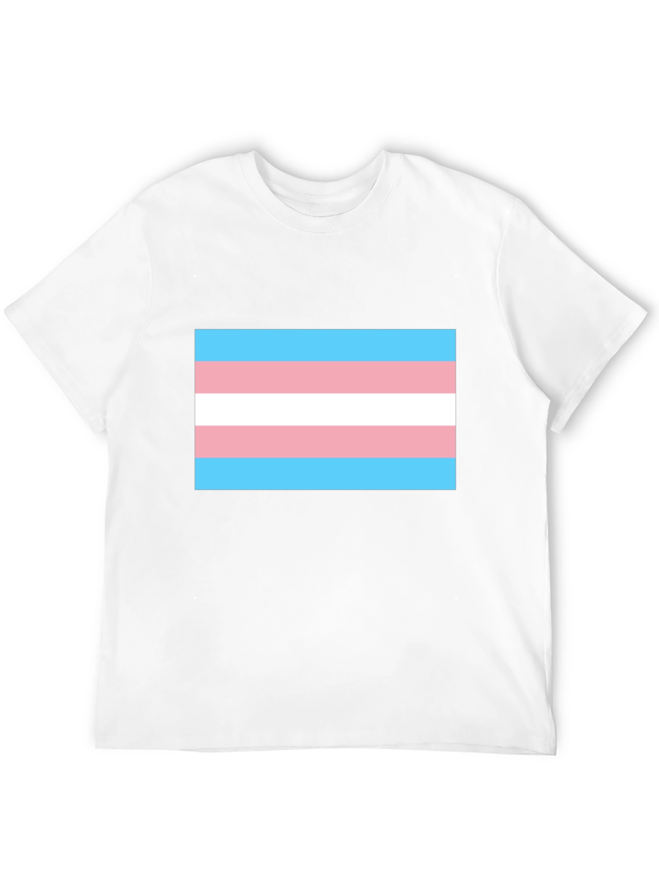Trans Pride Flag T-Shirt - Black Cotton Tee